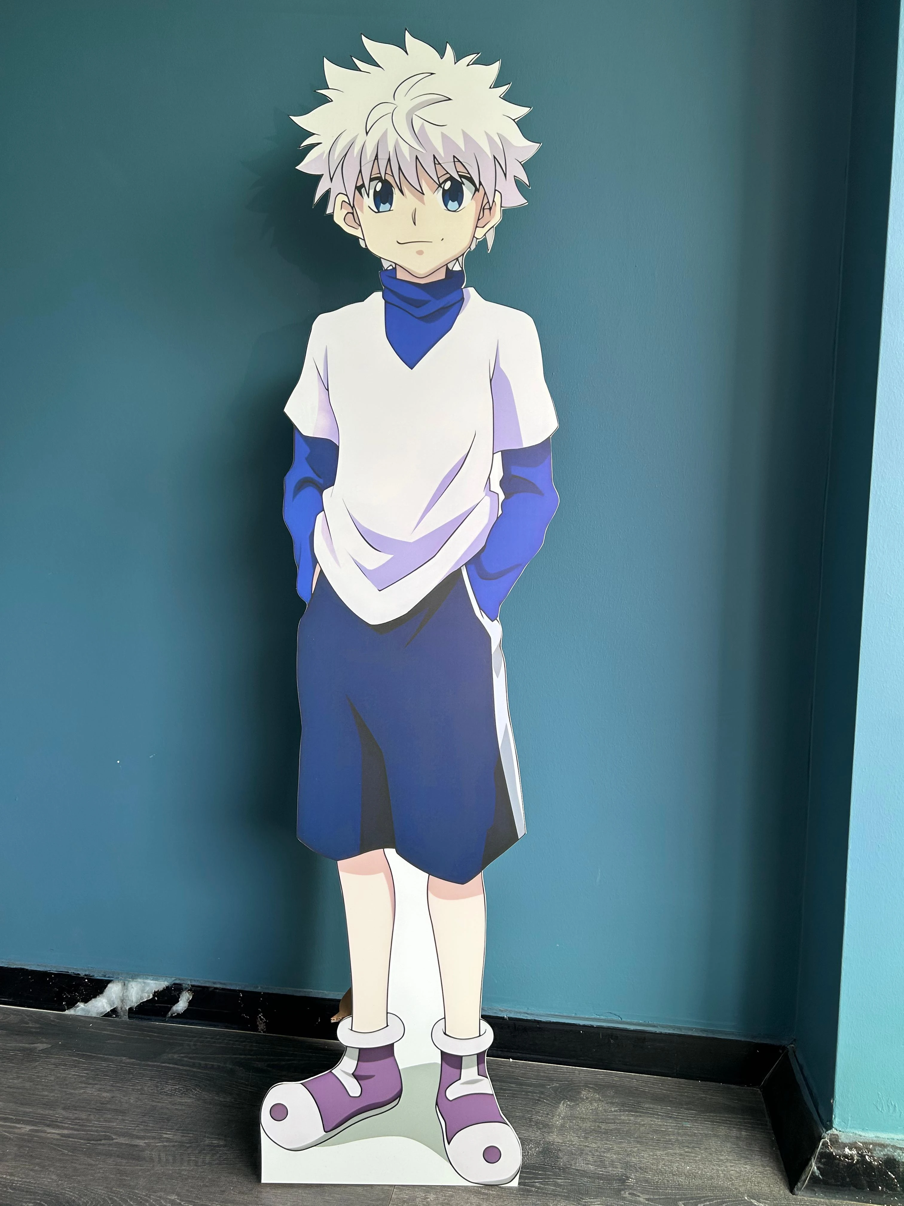 Killua Zoldyck Cardboard Cutout Model Zoldyck Anime Cutout Figure Standee Life Size Mockup