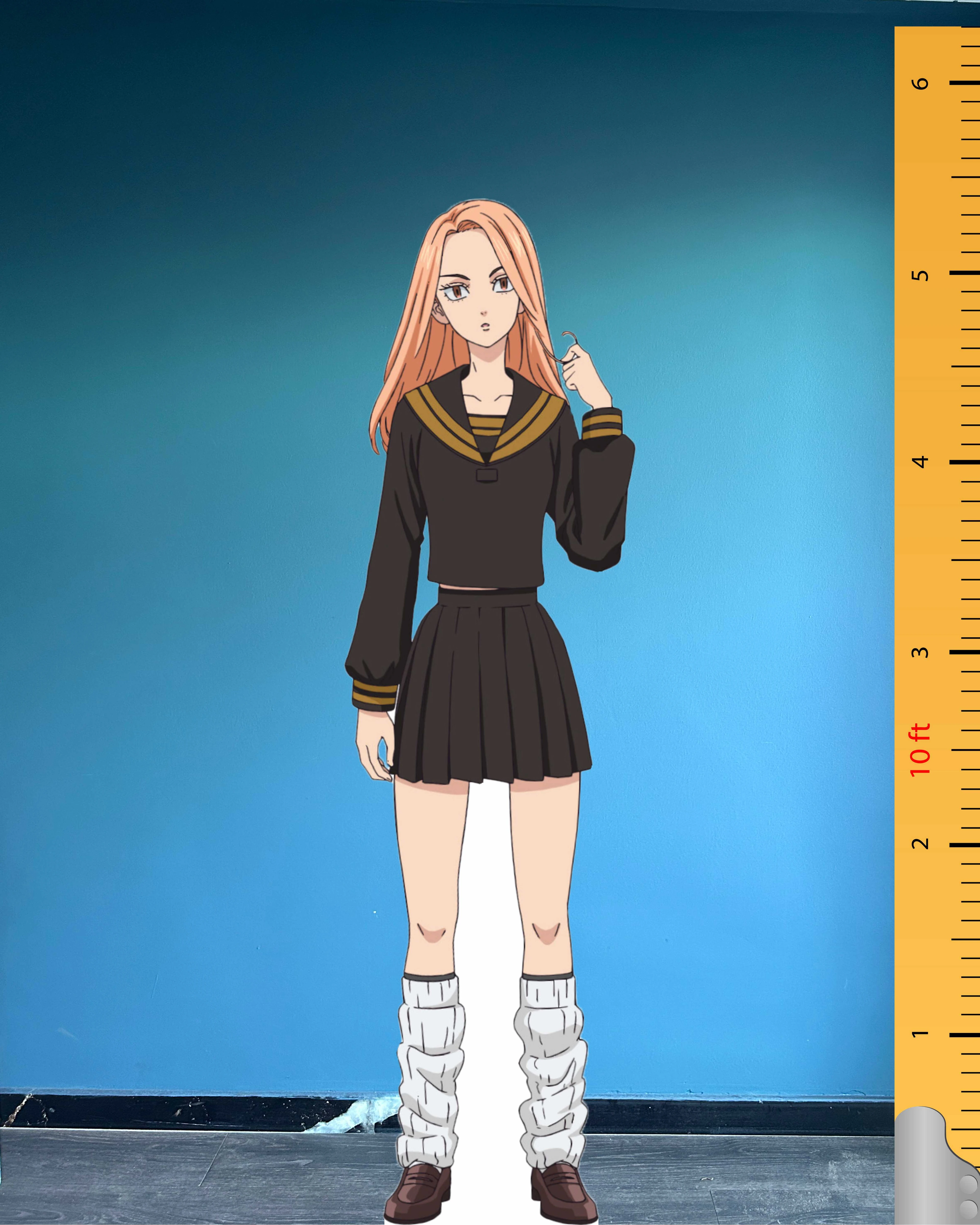 ✨ Kartonowa figura w naturalnej wielkości Yuzuha Shiba – Postać z Tokyo Revengers Standee