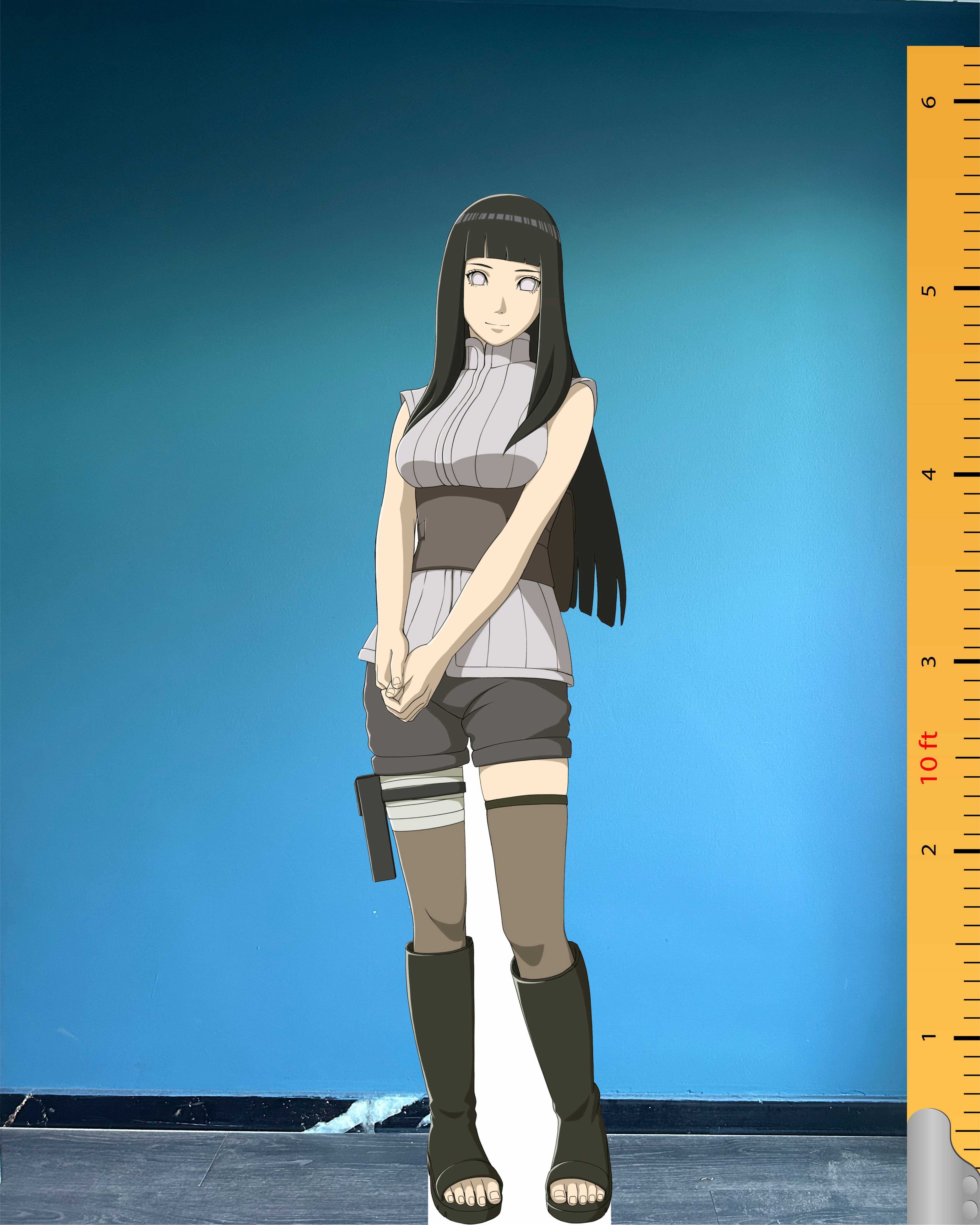 Hinata Hyuga Cardboard Cutout Model Naruto Anime Manga Character Figure Plastic Standee