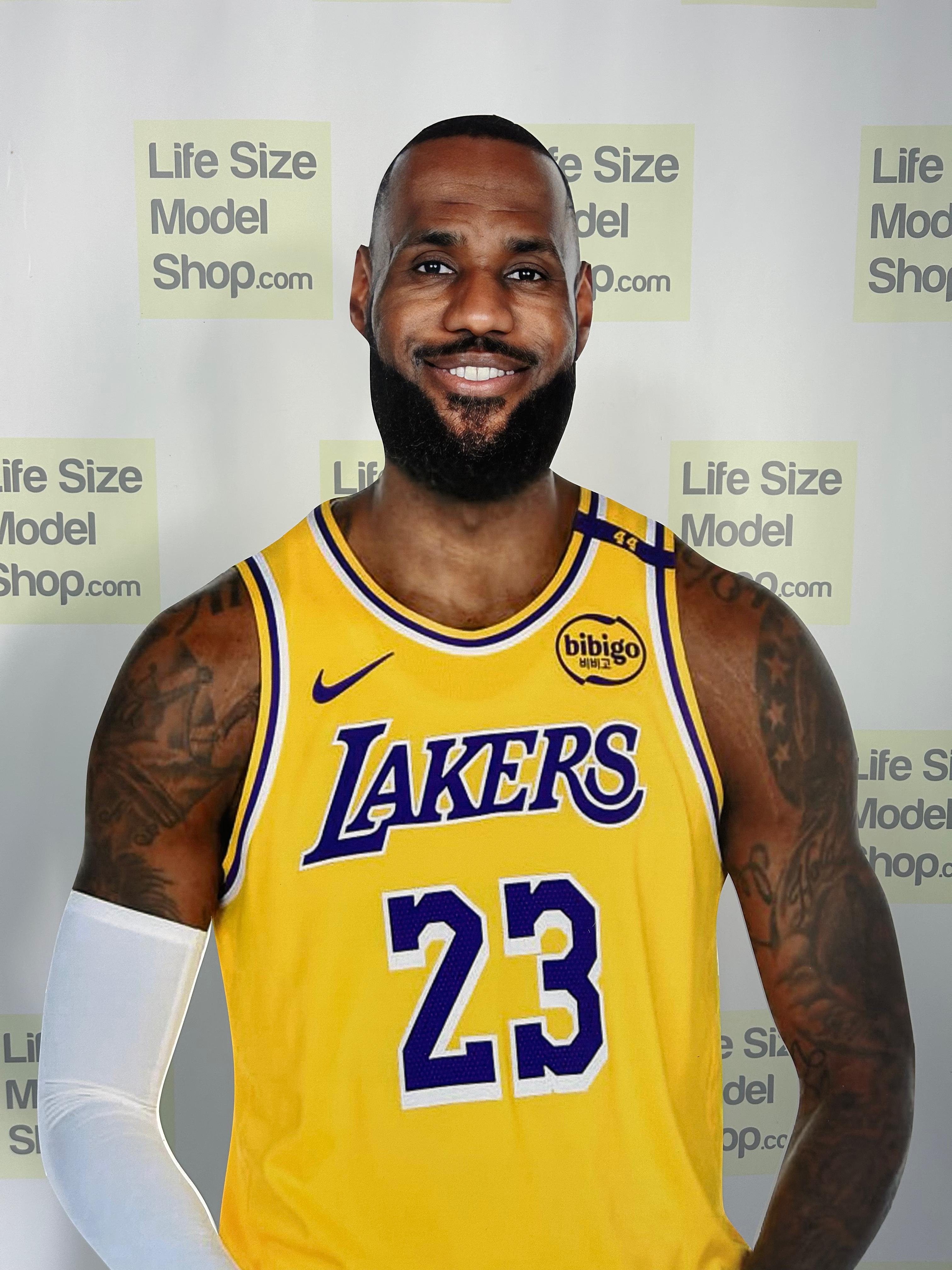 Modello di cartone sagomato di LeBron James in plastica, LA Lakers