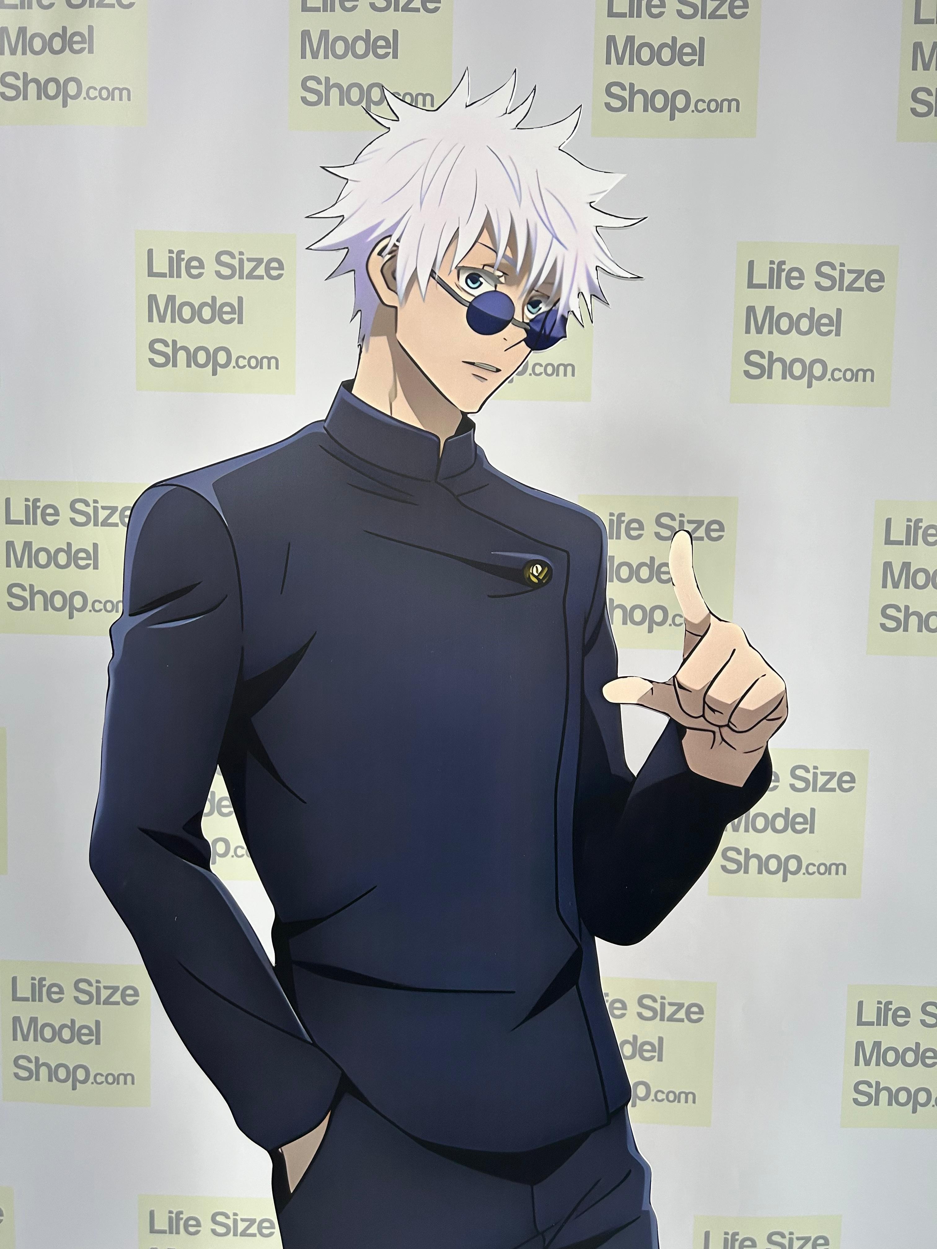 Satoru Gojo Cardboard Cutout Lifesize Model Satoru Gojo Figur Mockup