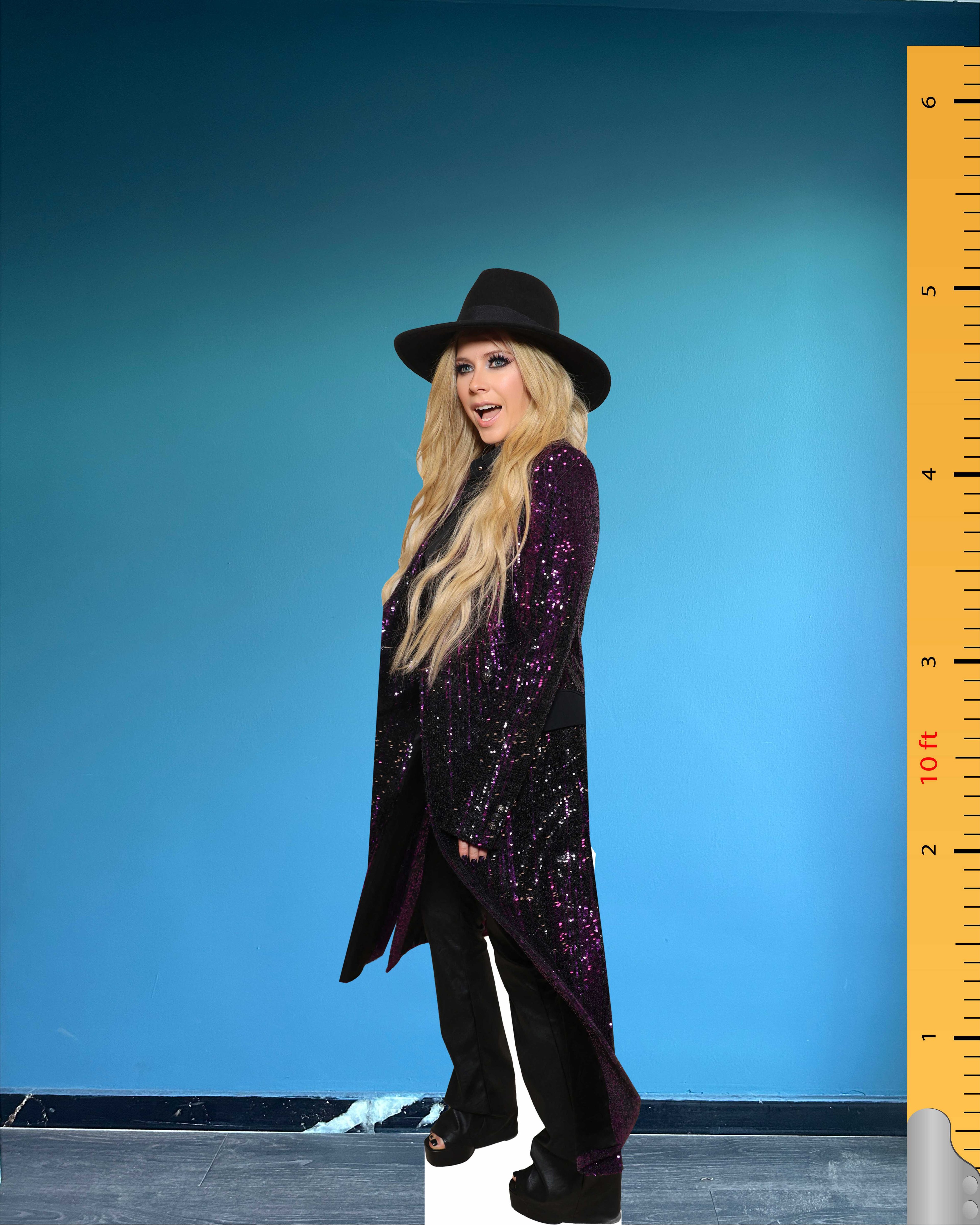 Avril Lavigne Tekturowy model wycinany Naturalnej wielkości plastikowy model standee Avril Ramona Lavigne