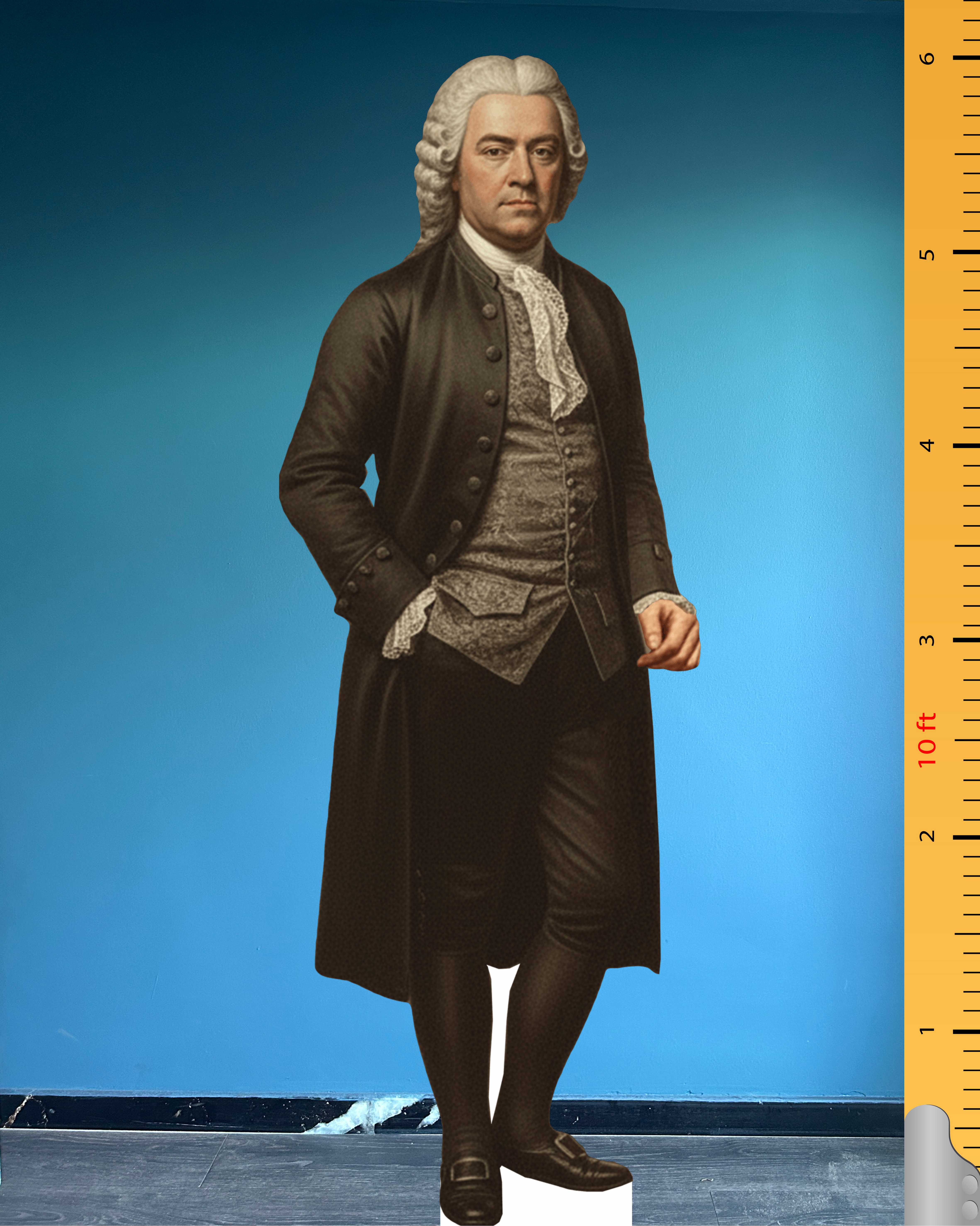🎼 Johann Sebastian Bach Life Size Cardboard Cutout – German Baroque Composer Standee for Musical & Educational Displays