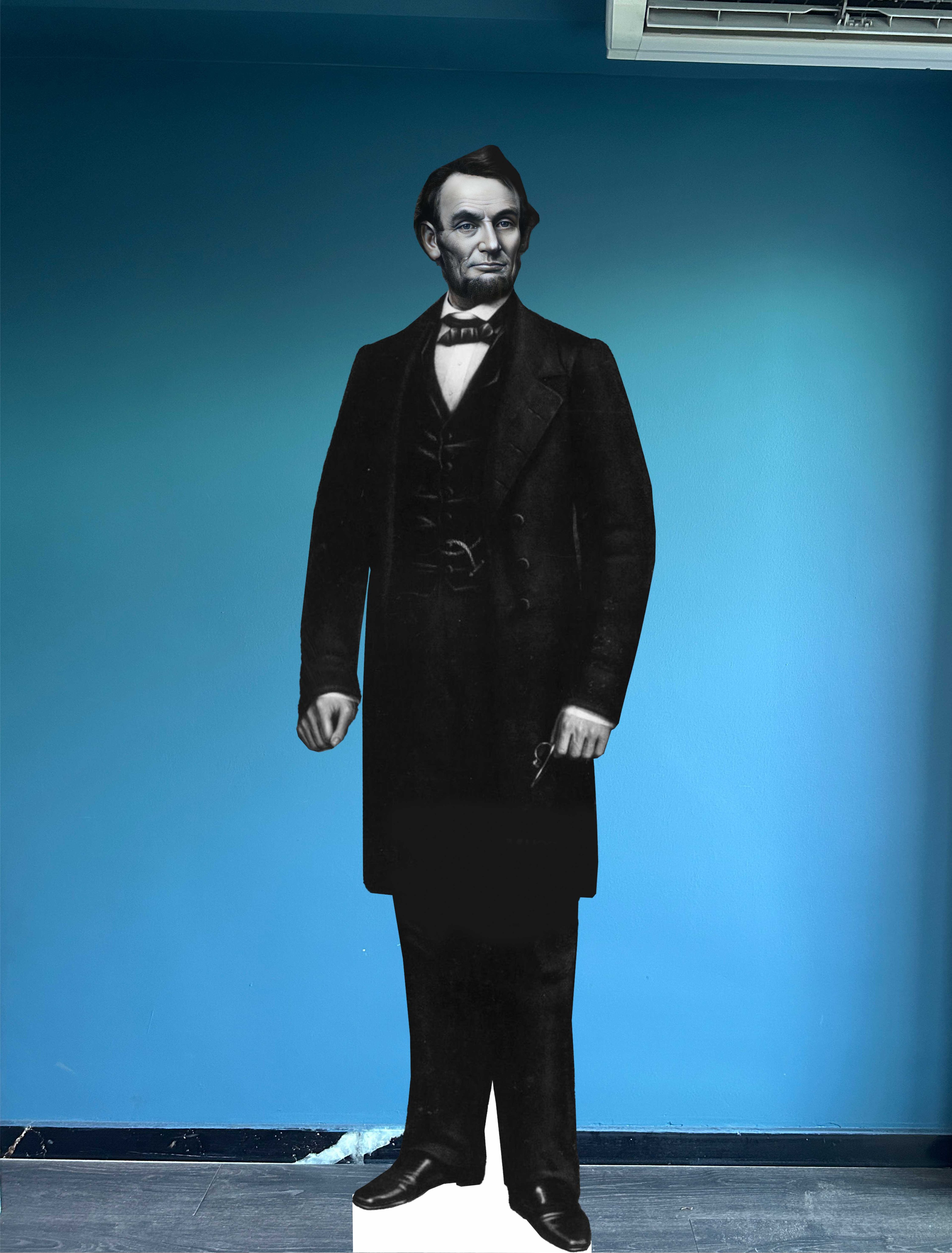 Abraham Lincoln Cardboard Cutout Model President of the US Plastic Standee Abraham Mockup