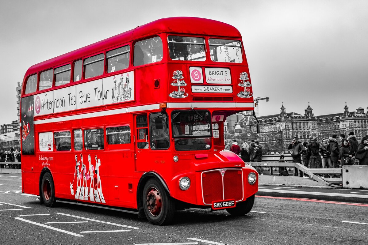 Ícone de Londres Ônibus Vermelho 5mm Placa de Plástico Decorativa Ornamental