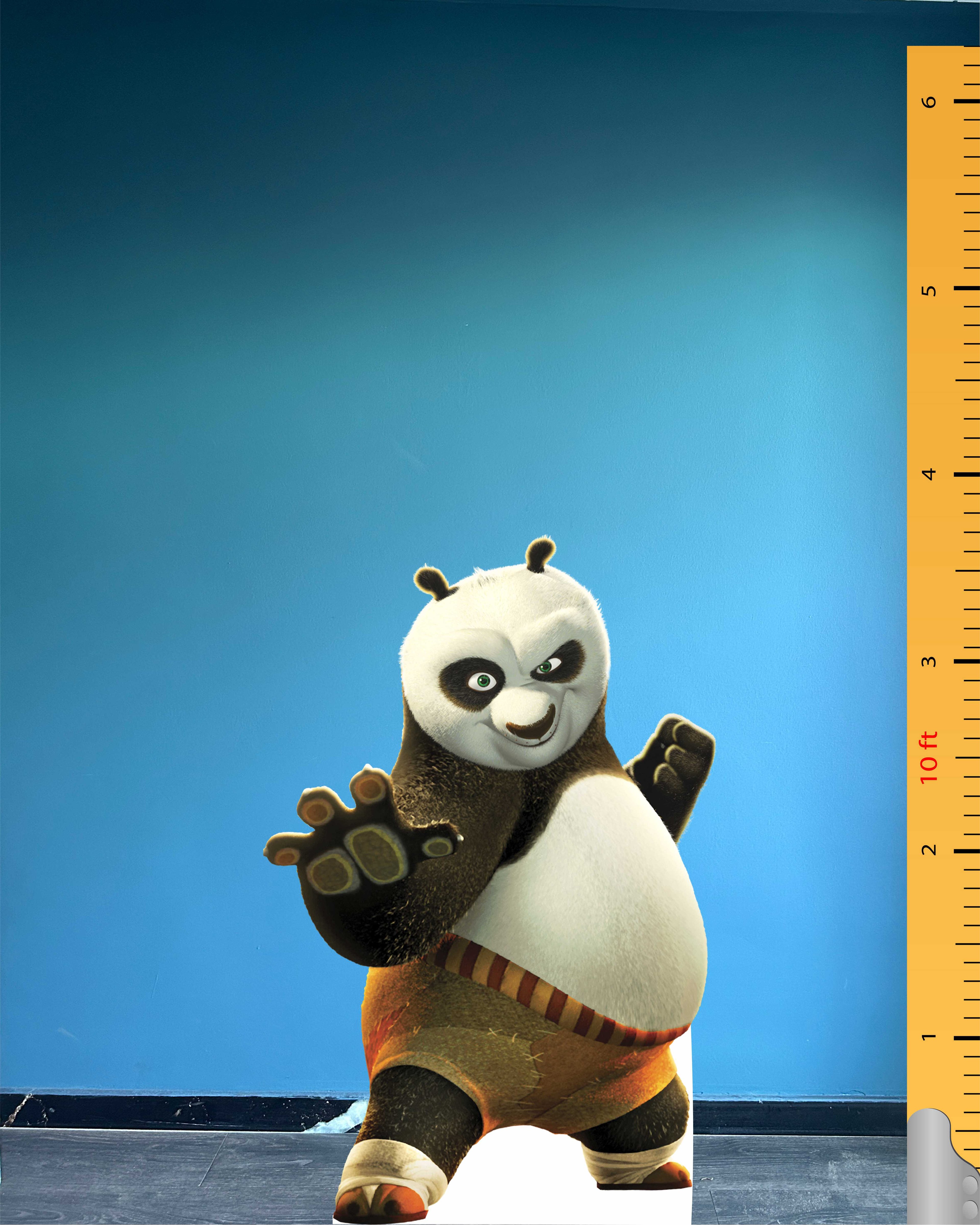 Kung Fu Panda Cardboard Cutout Model Fictional Character Plastic Standee Figure