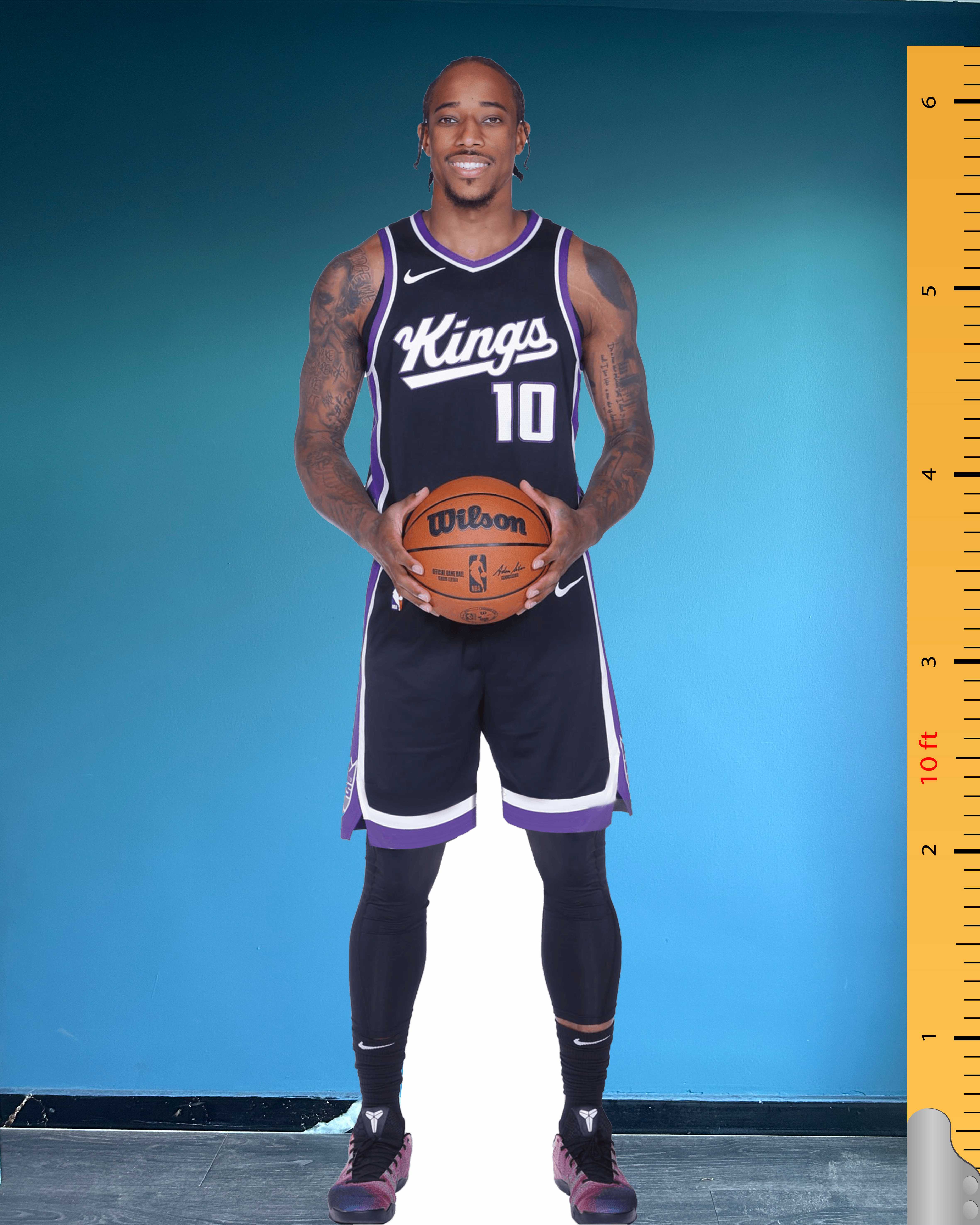 DeMar DeRozan Life Size Cardboard Cutout Celebrity Cutouts Standee Sacramento Kings Number 10 Deebo
