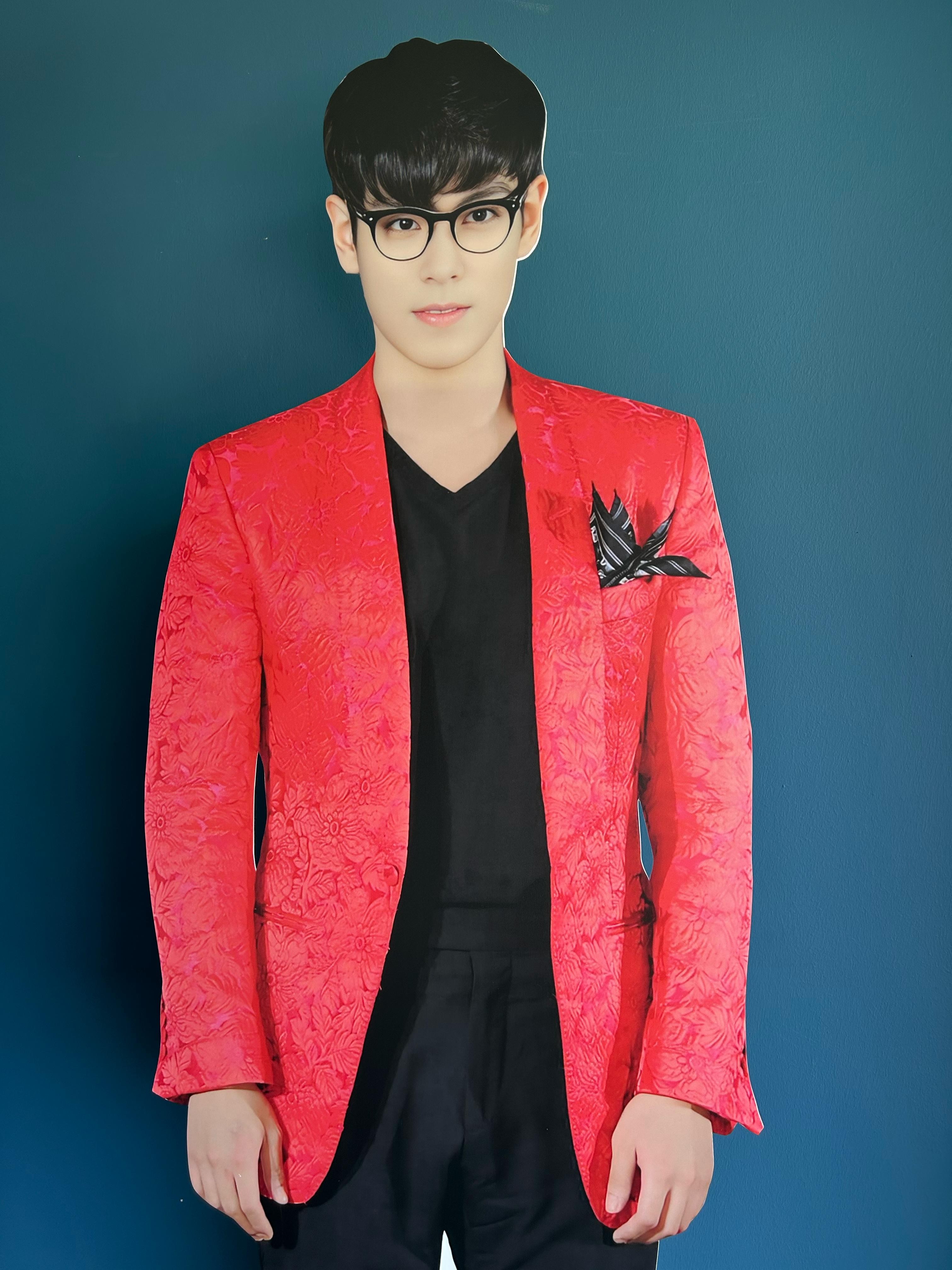 T.O.P Cardboard Cutout Model South Korean Rapper Singer Figure Mockup Celebrity Model
