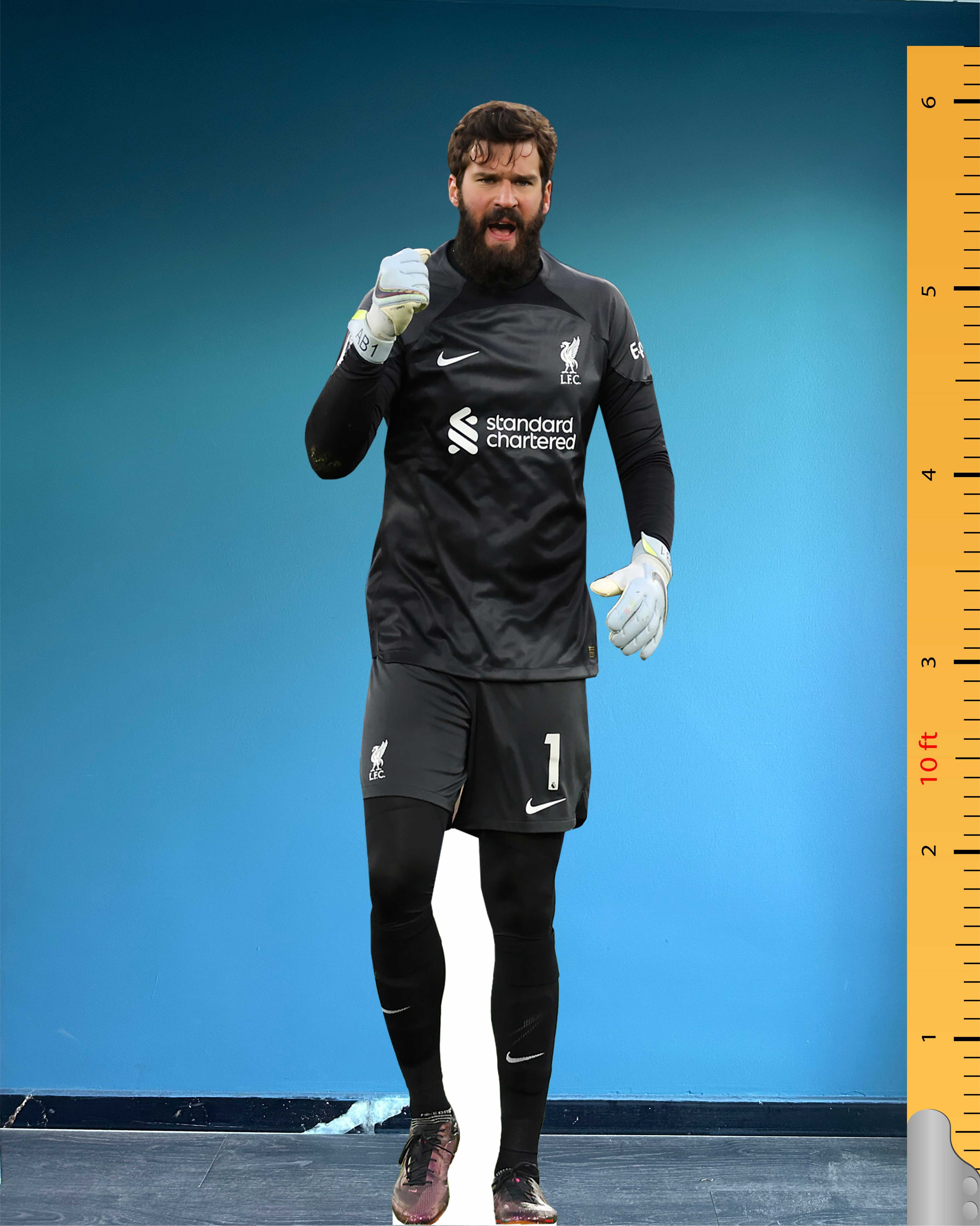 Alisson Becker Cardboard Cutout Model Plastic Standee Liverpool Goalkeeper