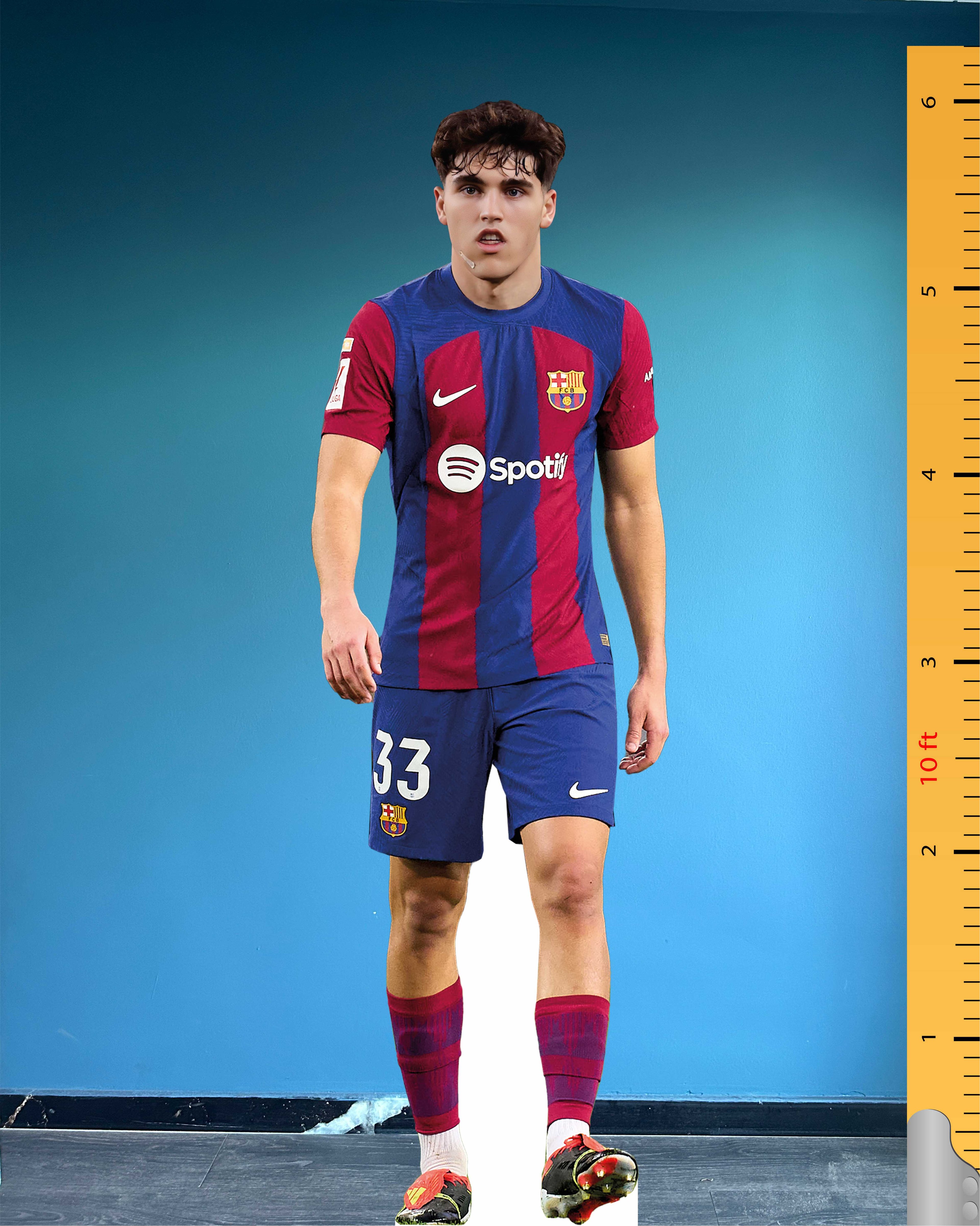 Pau Cubarsí Cardboard Cutout Model Barcelona Paredes Life Size Plastic Standee Model 