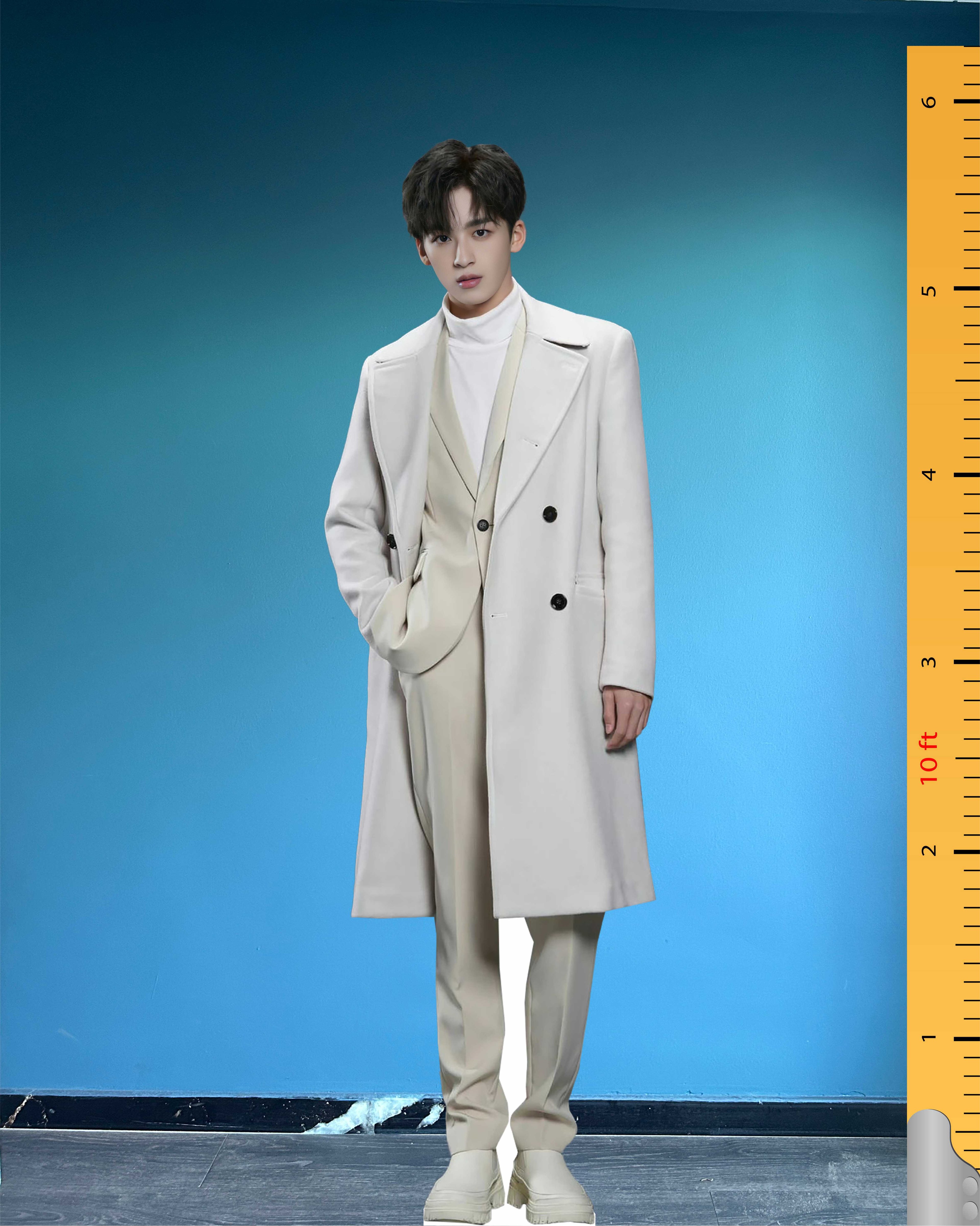 He Luoluo Cardboard Cutout Model Life Size Cutout Plastic Standee R1SE
