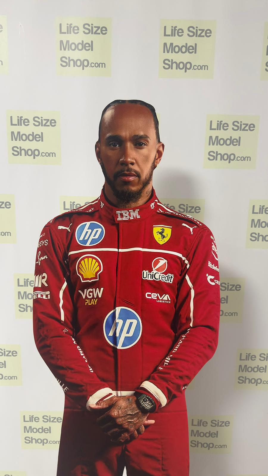 🏆 Lewis Hamilton Cardboard Cutout Figure – The Legend of the Track at Your Side!