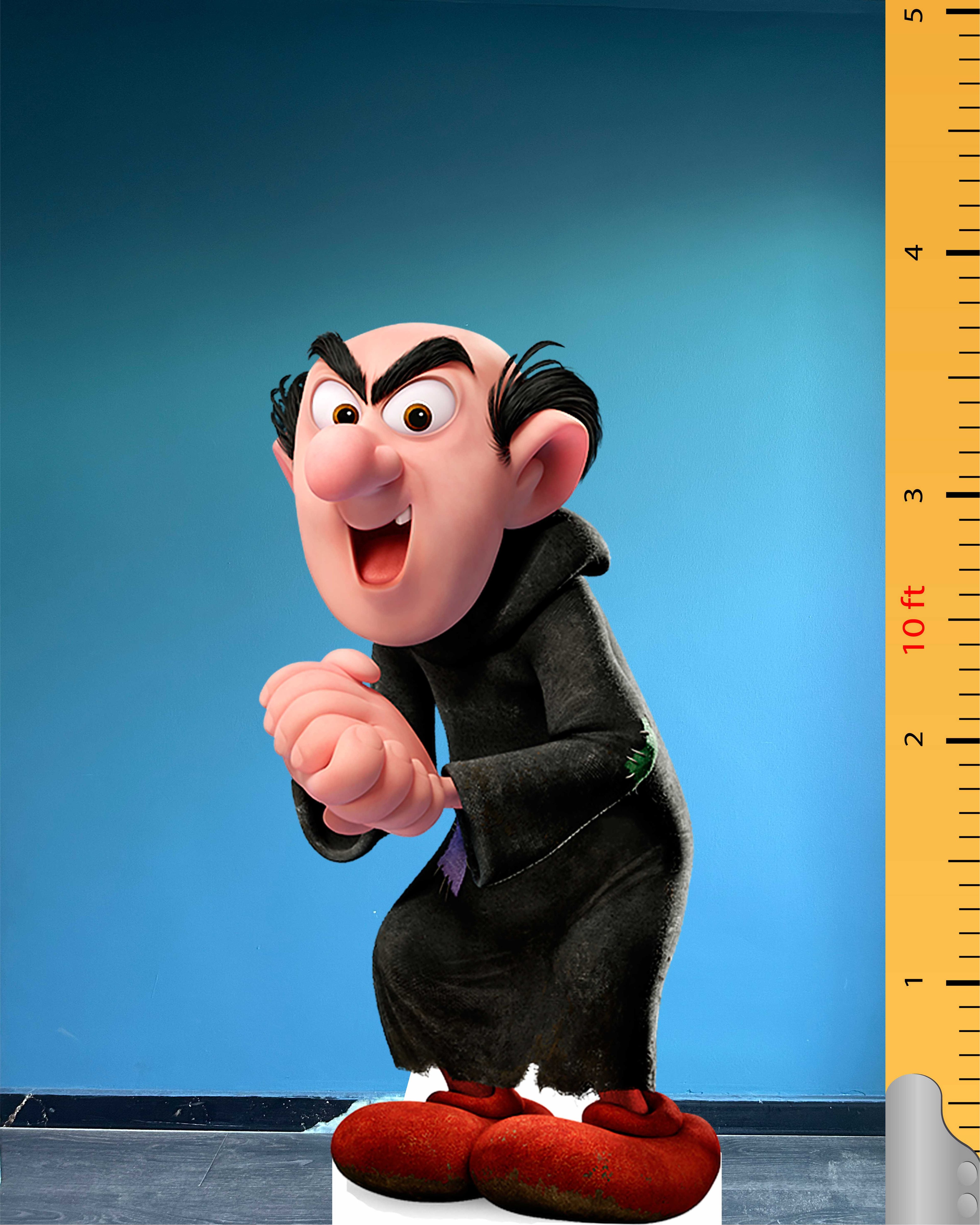 Gargamel, modelo de papelão recortado, personagem fictício, os Smurfs, figura de pé