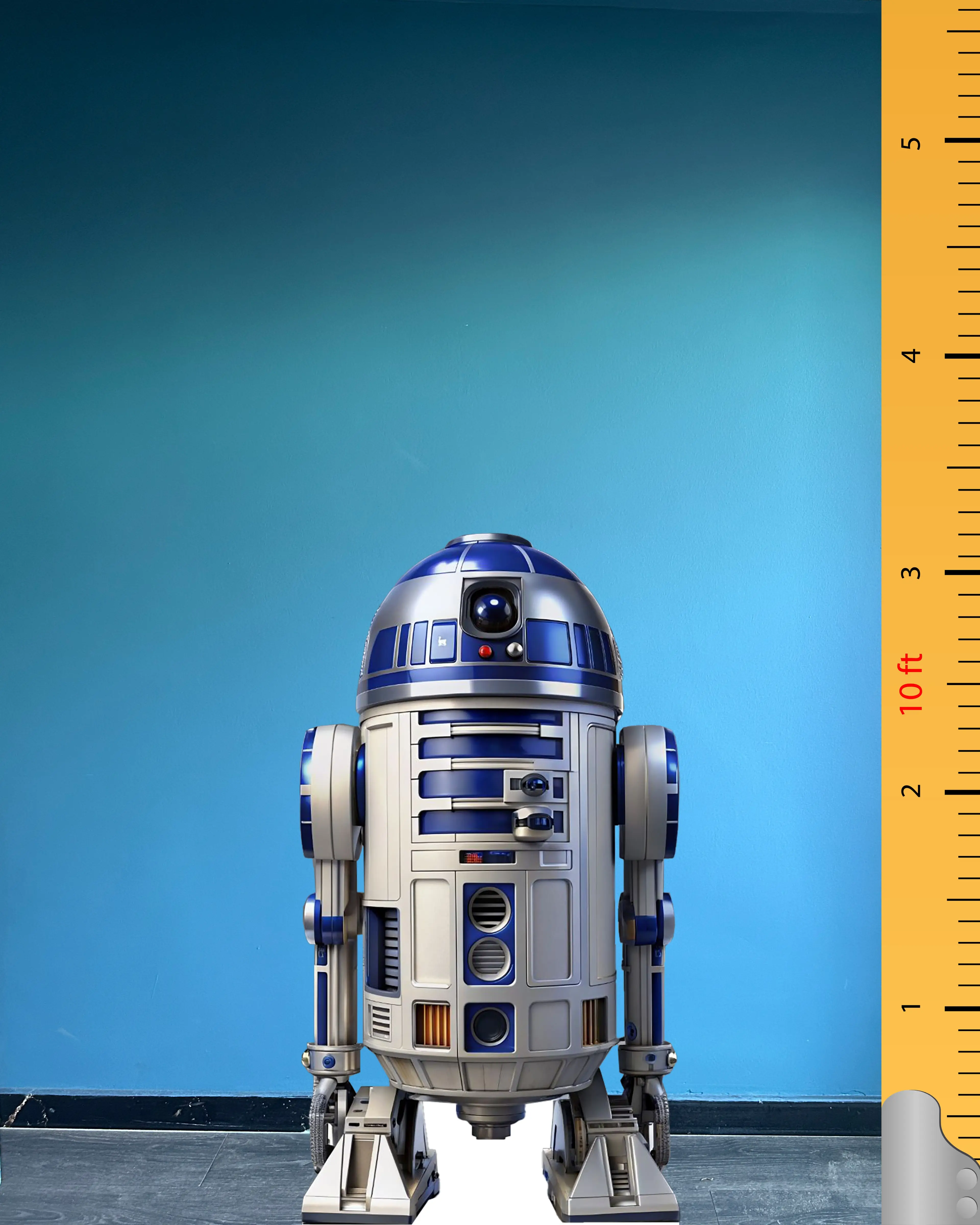 R2-D2 Maketi Gerçek Boy – Star Wars Özel Astromech Droid Figürü