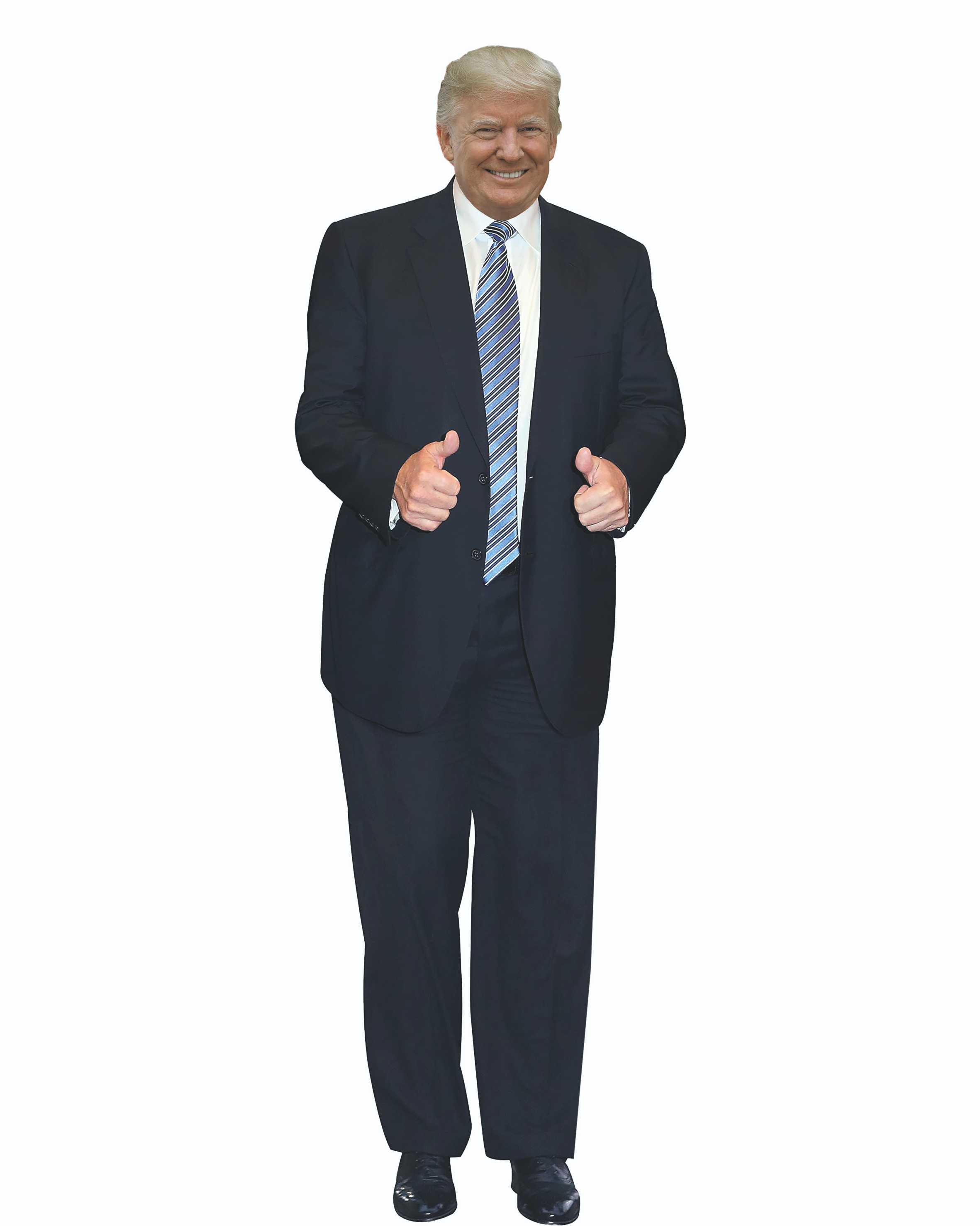 Amerikaanse president Donald Trump modelpakmodel Trump figuur op ware grootte