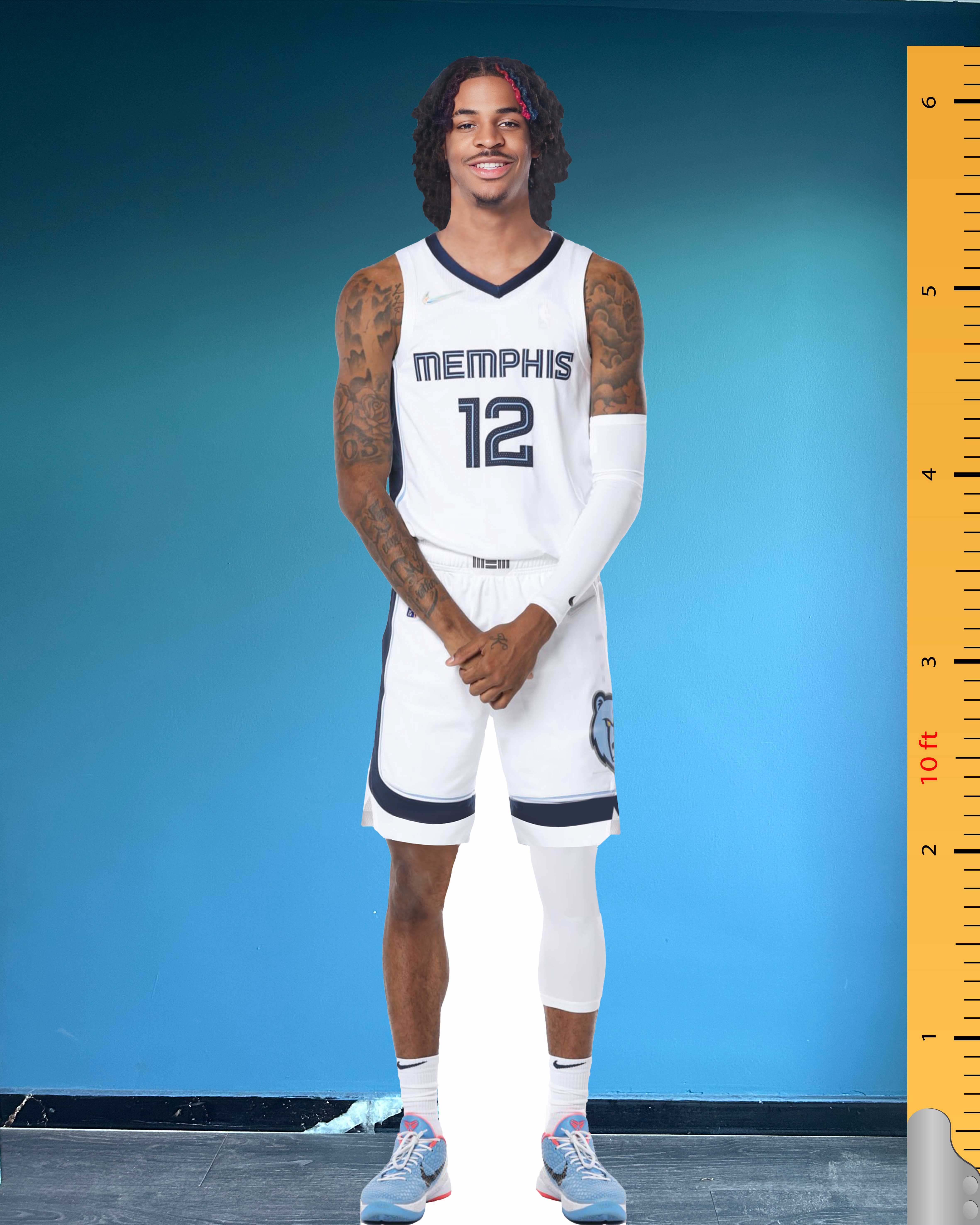 Ja Morant Celebrity Cardboard Cutout Memphis Grizzlies Number 12 Life Size Cutouts Temetrius Jamel Morant