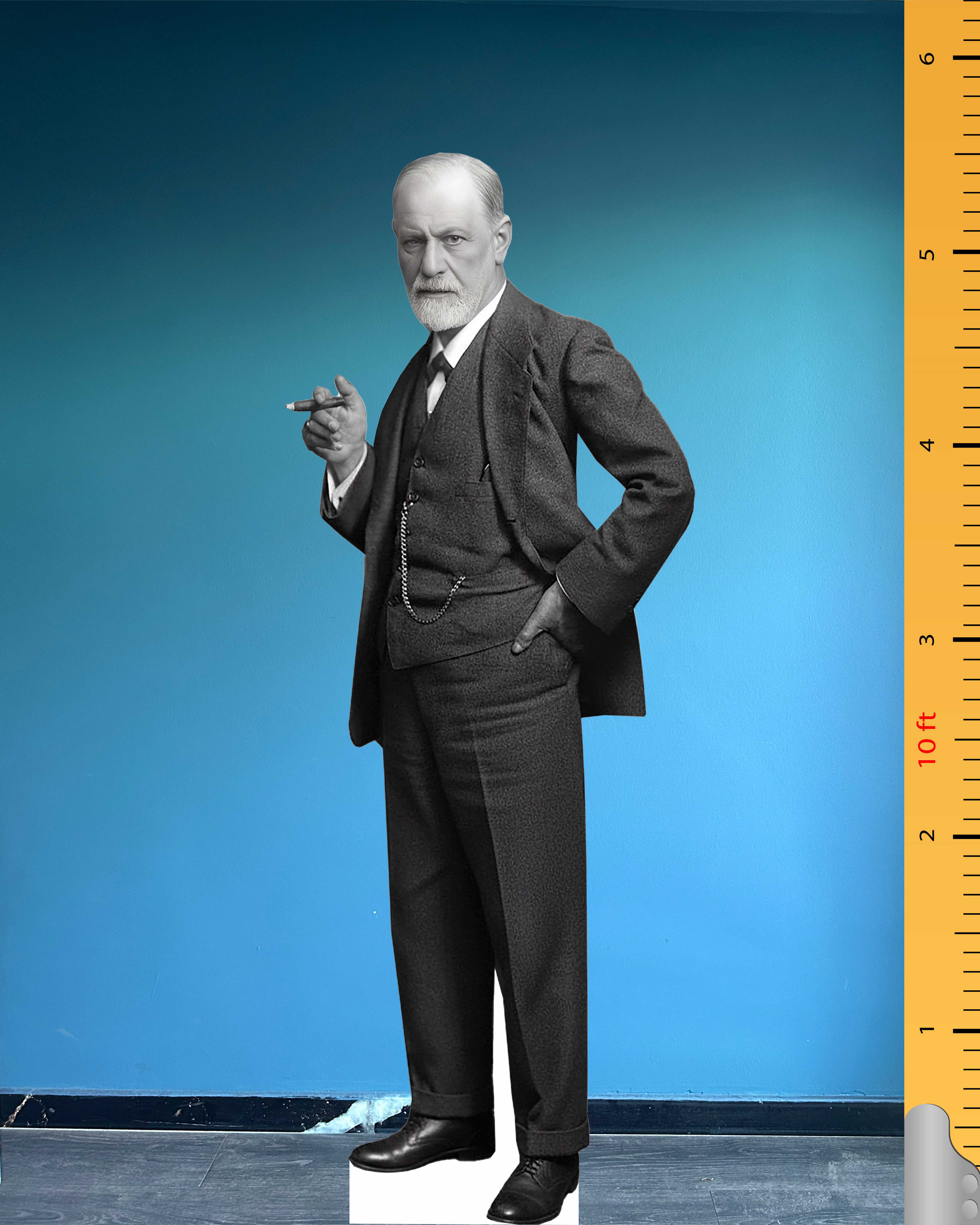Sigmund Freud Life Size Cardboard Cutout Model Plastic Standee Sigismund Schlomo Freud Neurologist Celebrity Cutouts