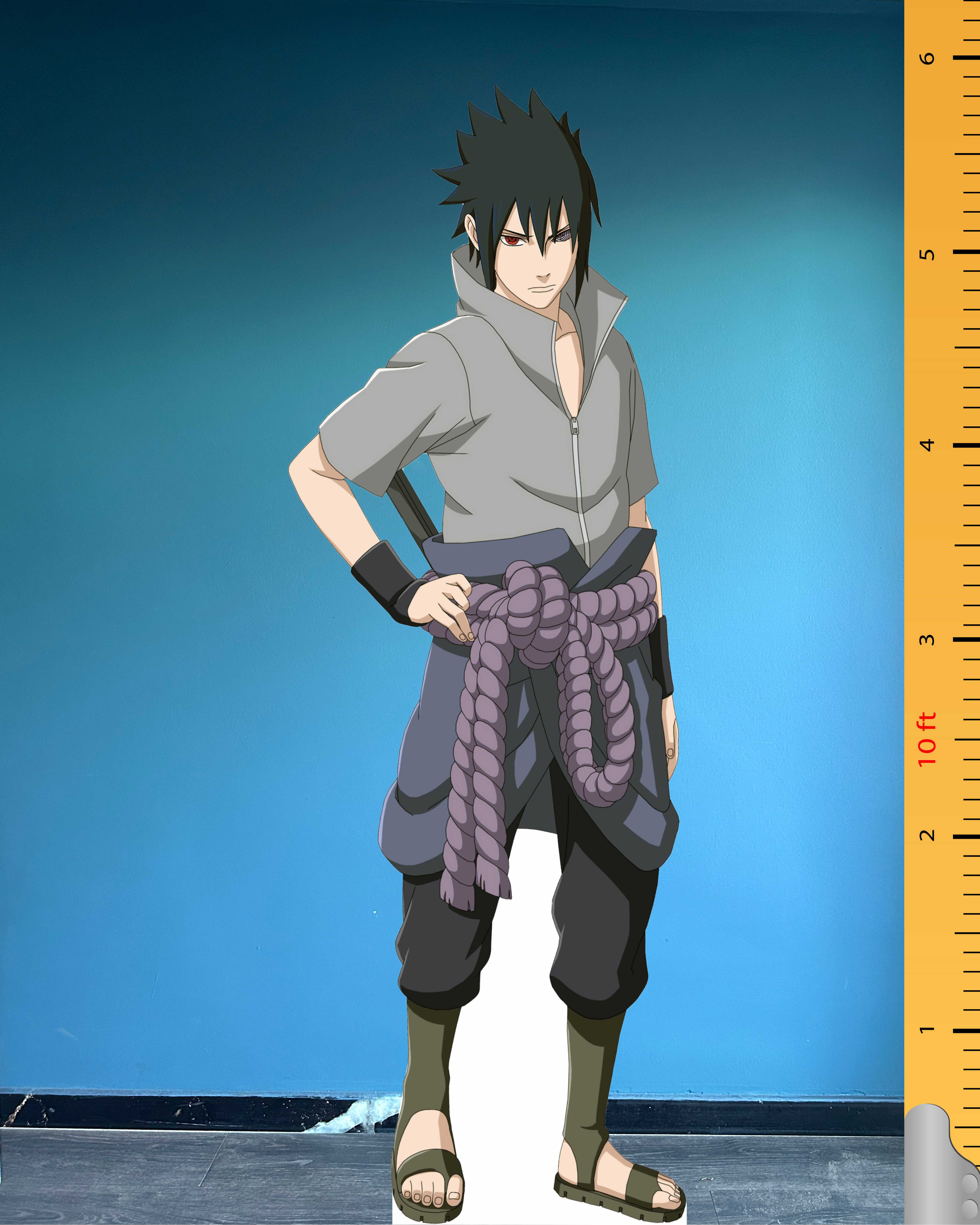 ⚔️ Sasuke Uchiha Cardboard Figure – Life-Size Naruto Character Standee Model