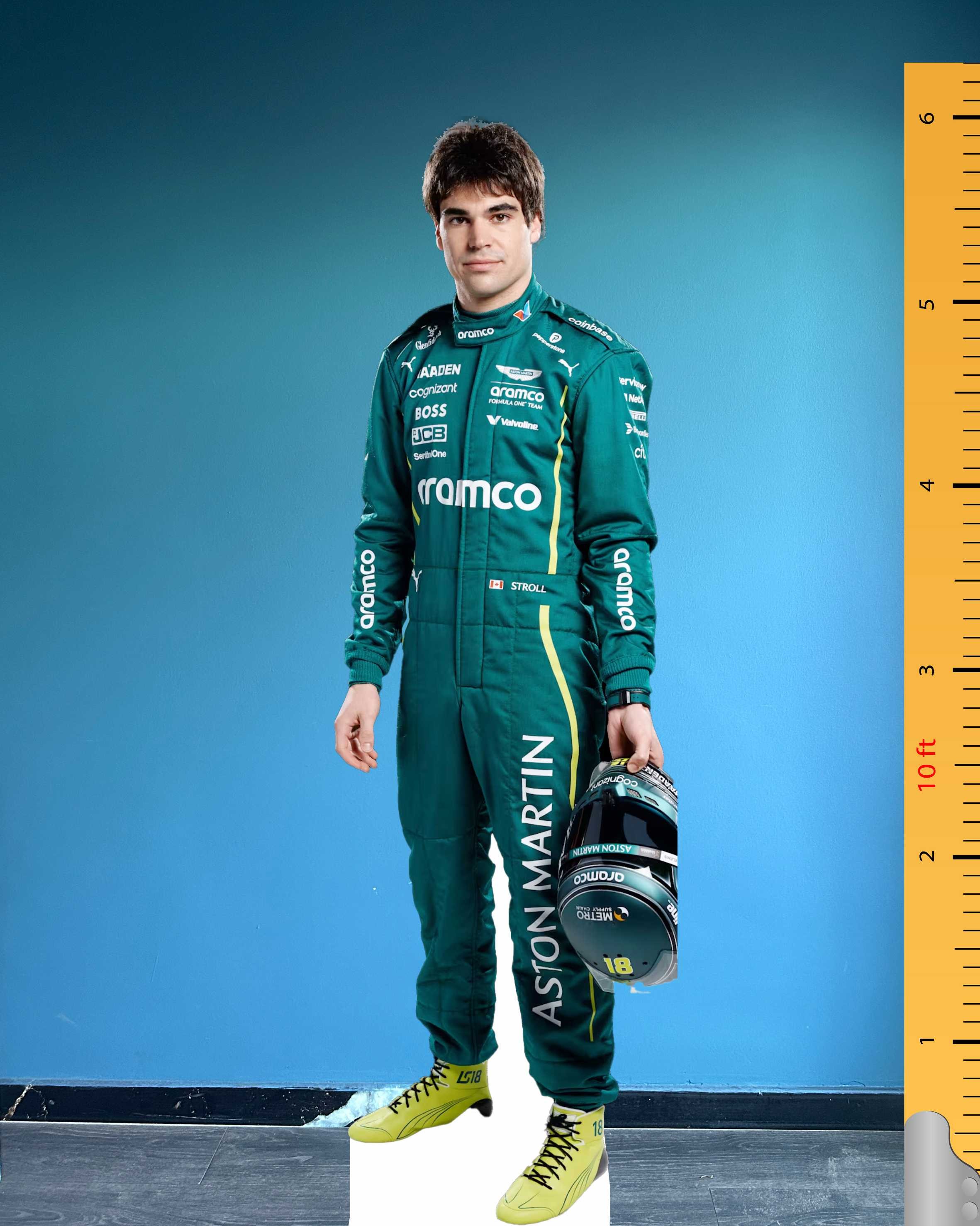 Lance Stroll Cardboard Cutout Model Life Size Plastic Standee Model Aston Martin Team Racing Driver F1
