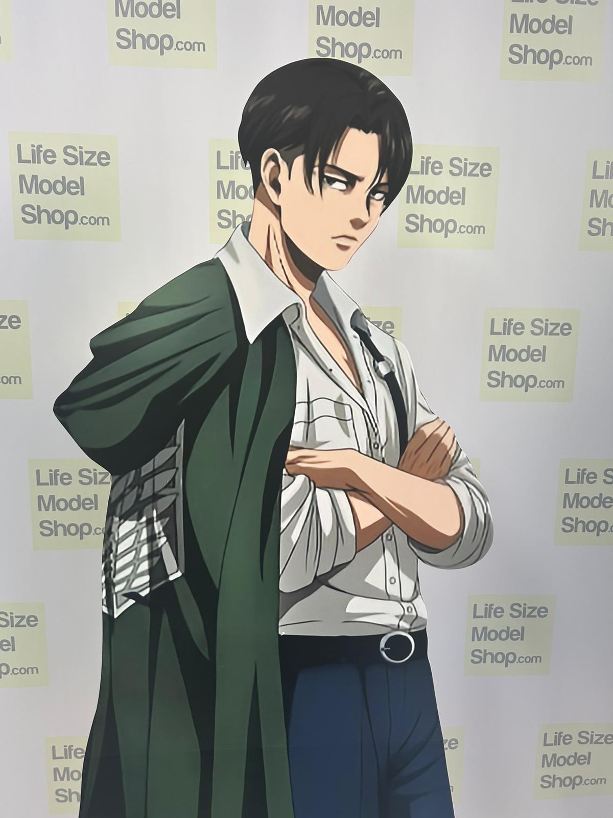 Rivai Akkāman Pappaufsteller Modell Kunststoff Anime Standee Levi Ackerman Lebensgroßer Modellaufsteller