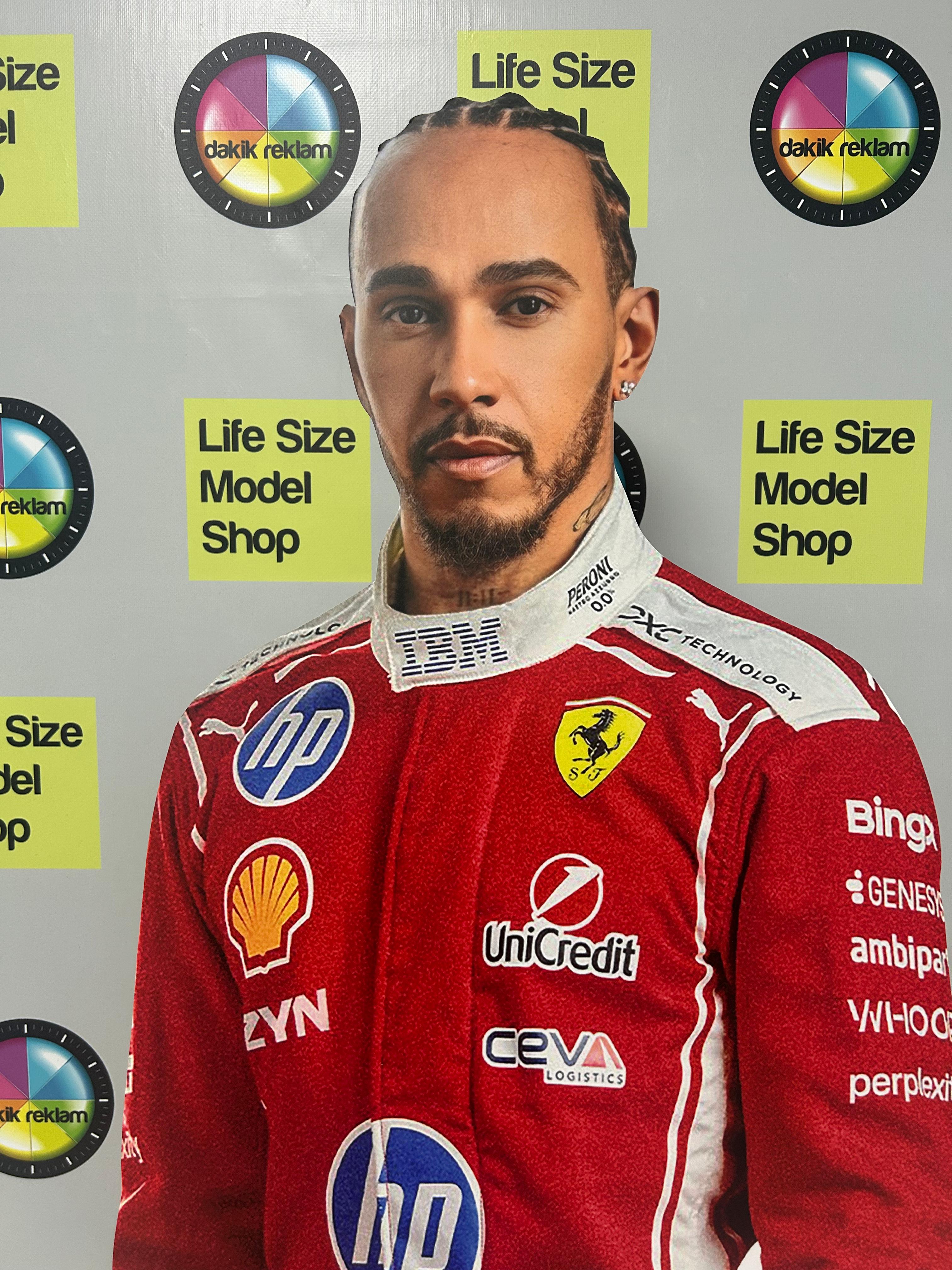 44 Racing Number Lewis Hamilton Life Size Cardboard Cutout Model | Scuderia Ferrari F1 ...