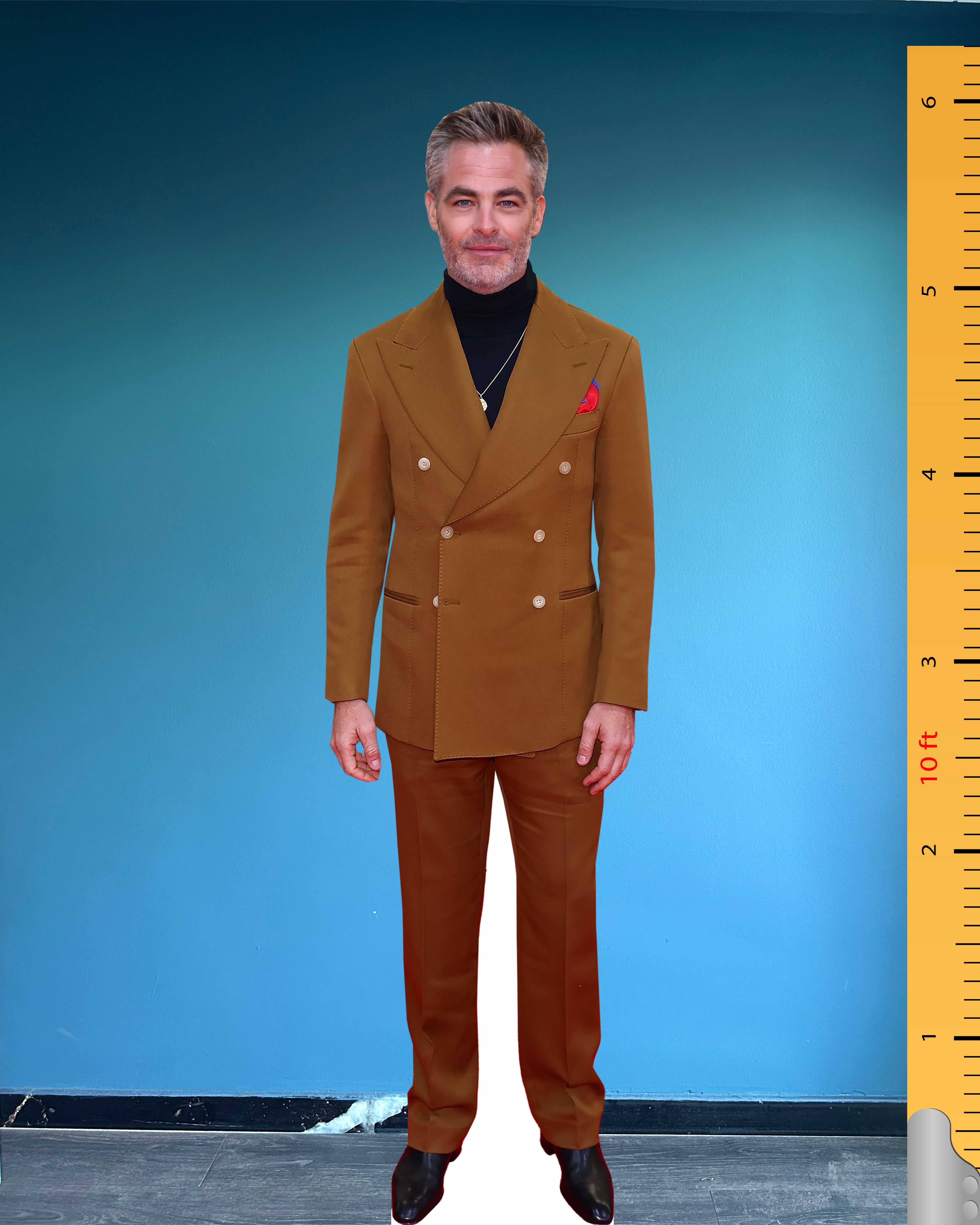 Chris Pine Life Size Cardboard Cutout Model Plastic Standee Celebrity Cutouts Red Carpet 