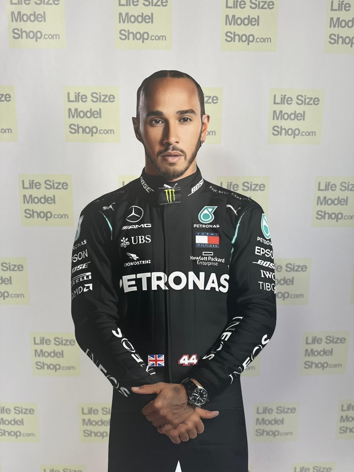 Lewis Hamilton Cardboard Cutout Plastic Model Hamilton F1 Race Car Pilot Standee