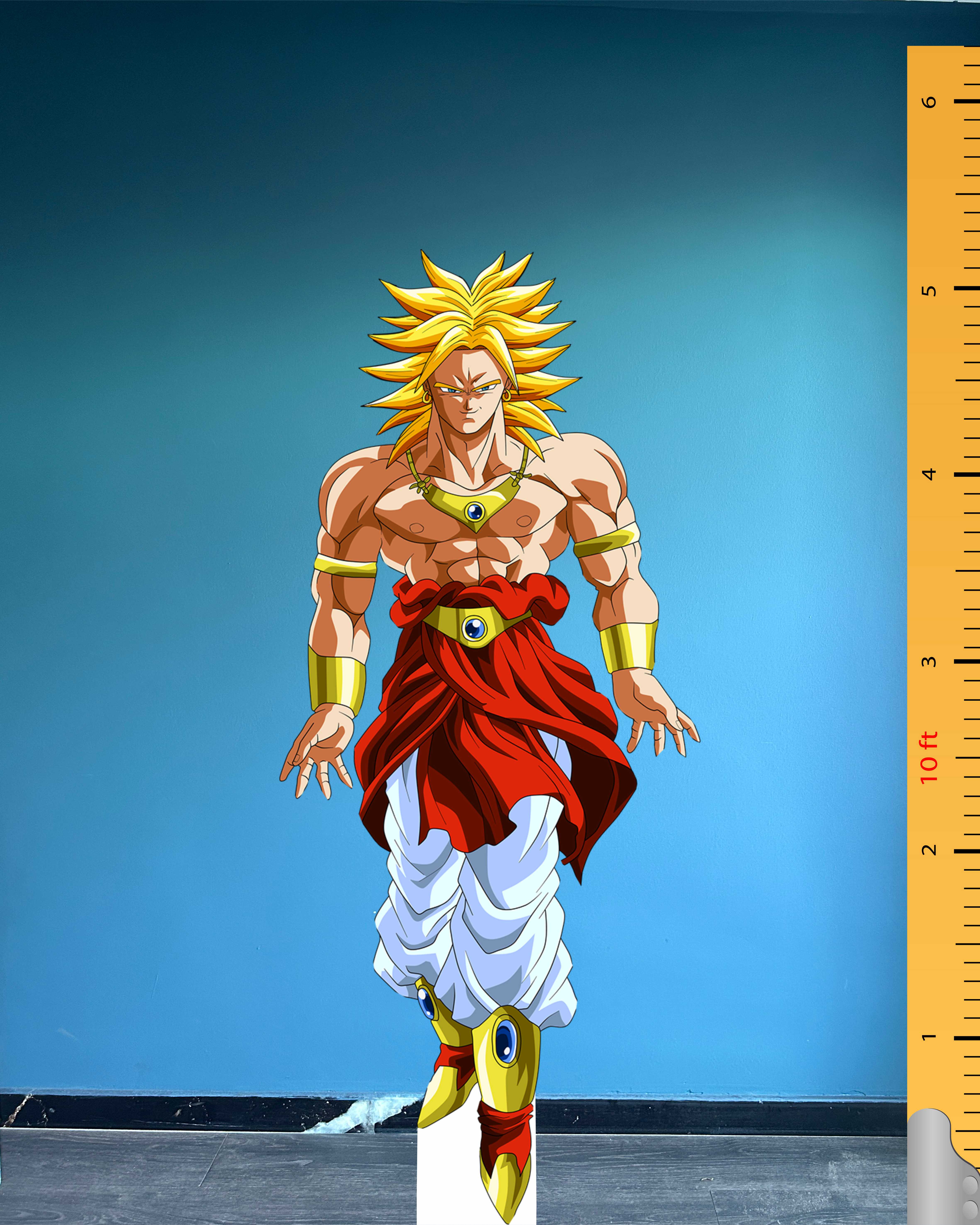 Broly Super Saiyan Modèle en carton découpé Dragon Ball Personnage en plastique Standee