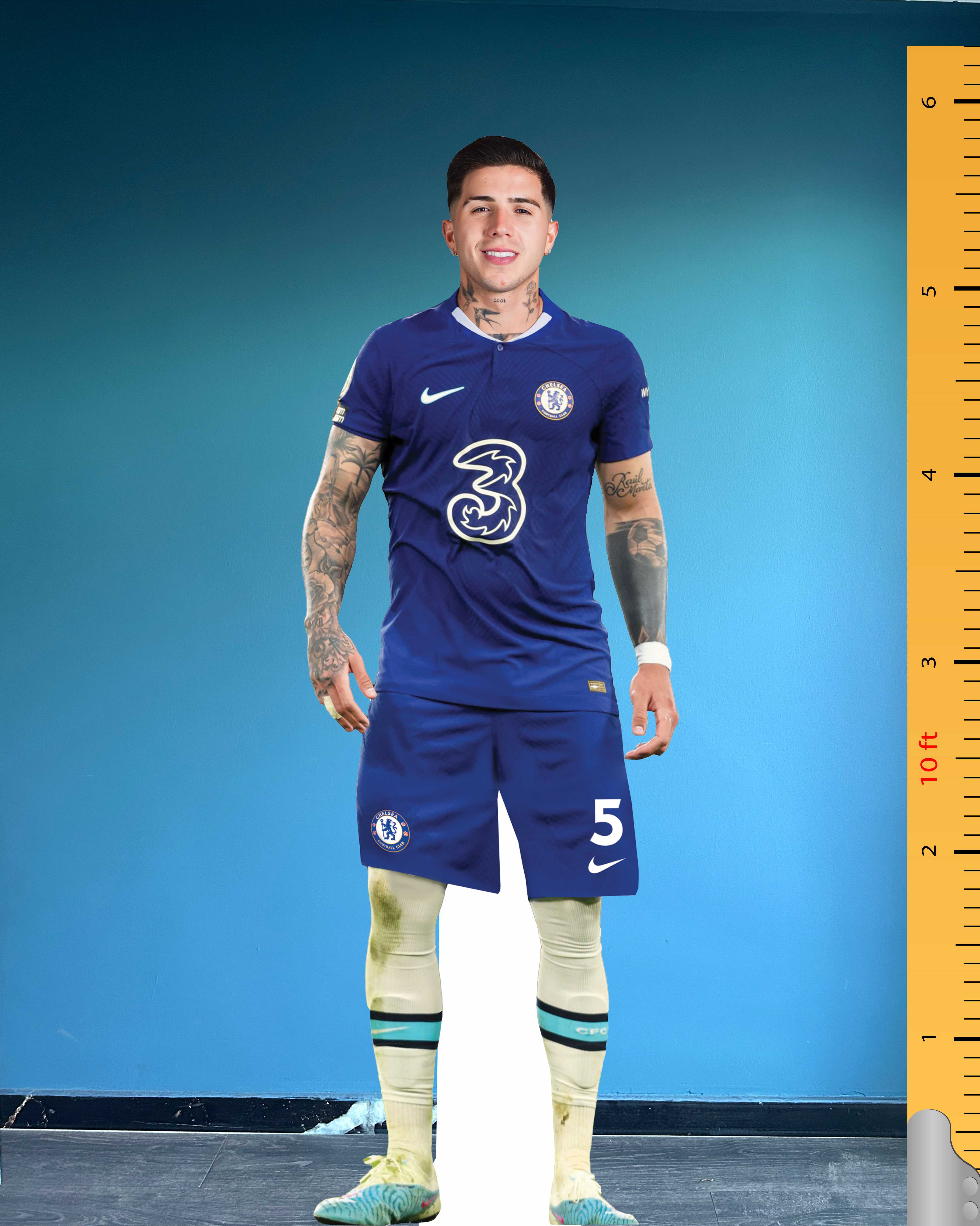 Enzo Fernández Cardboard Cutout Model Life Size Plastic Standee Chelsea FC