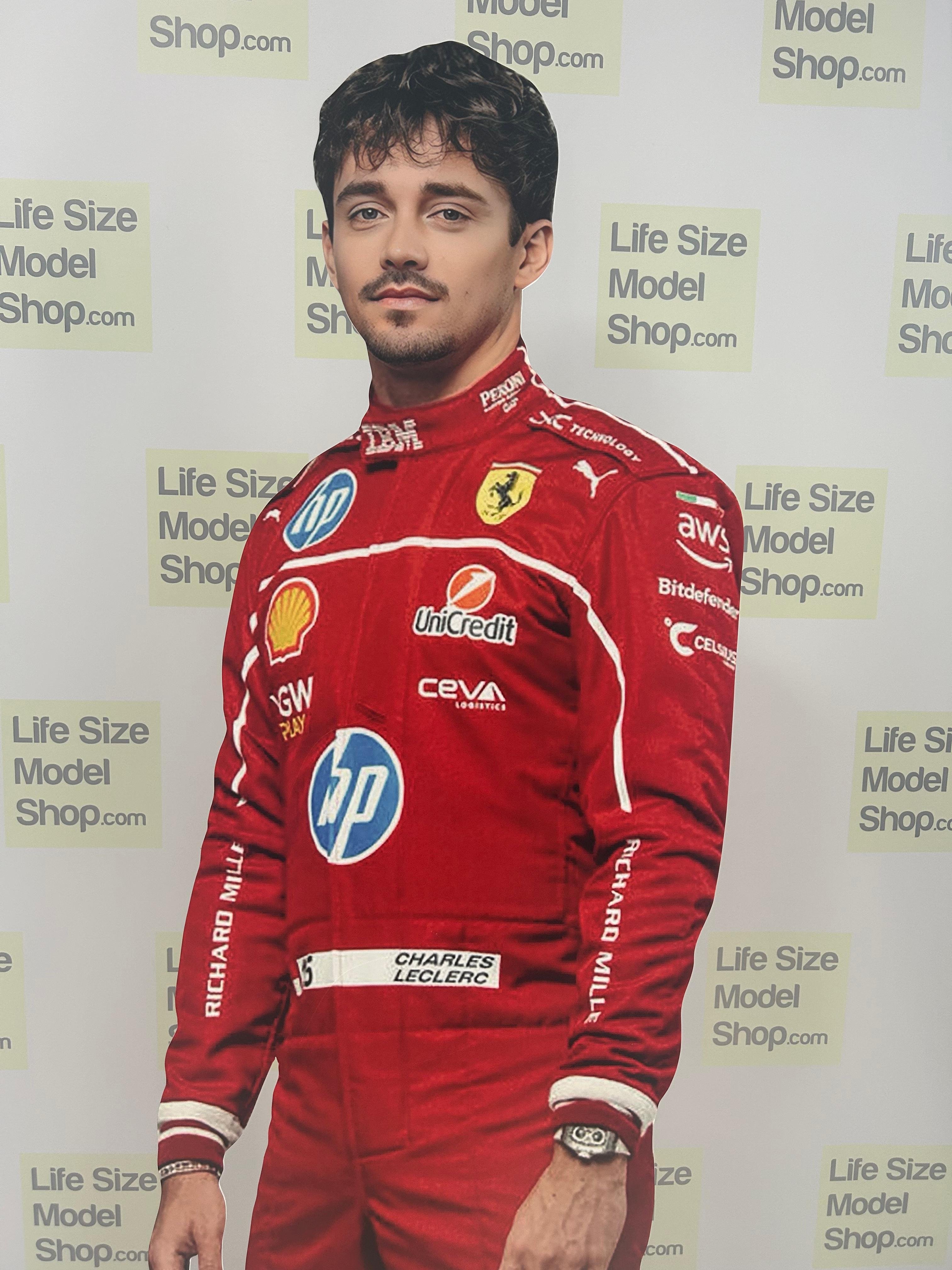 Charles Leclerc Kartonnen Uitknipmodel Rode Uniformpiloot Leclerc Levensgroot Model