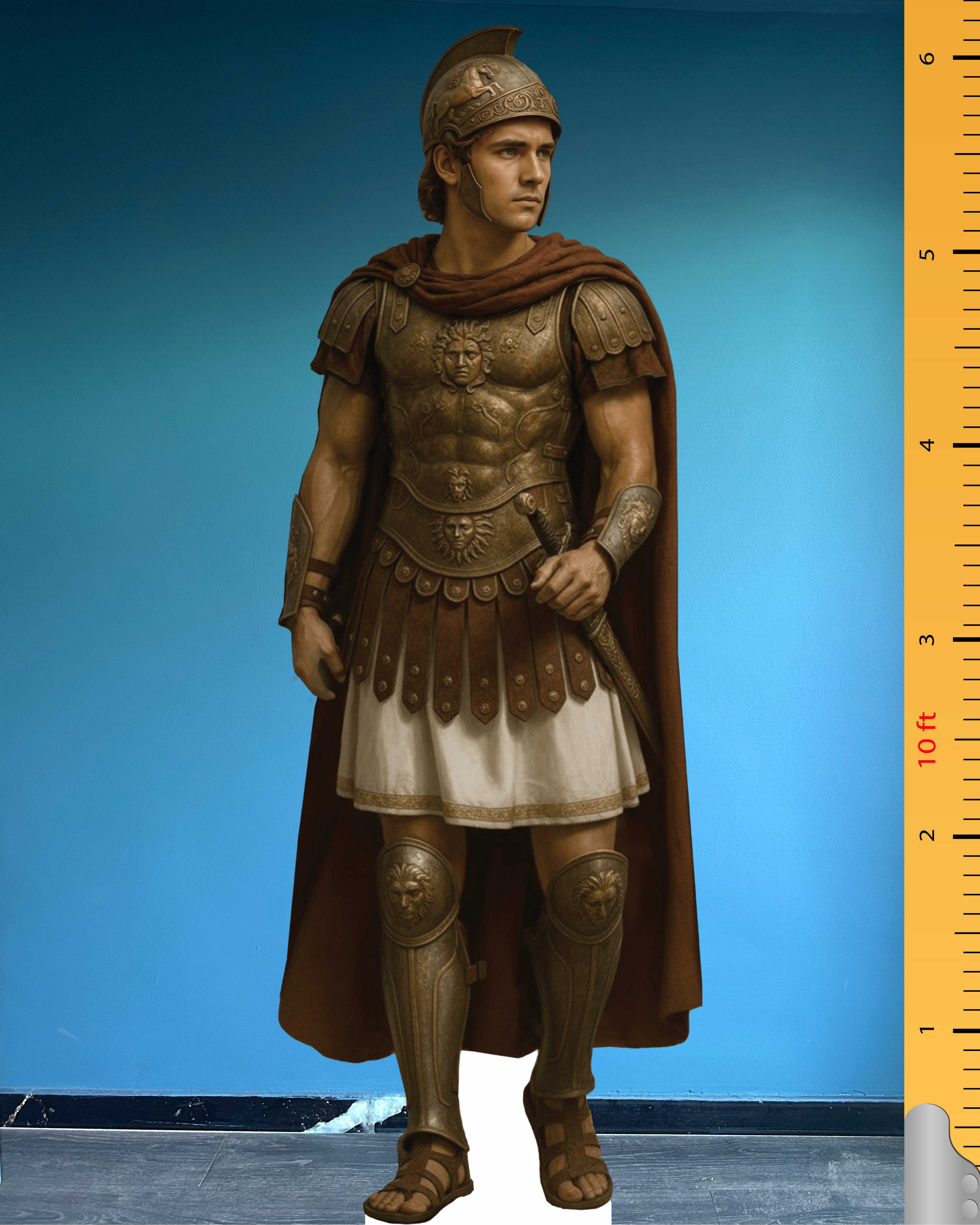 🛡️ Alexander III Cardboard Figure – Life-Size Alexander the Great Standee Model