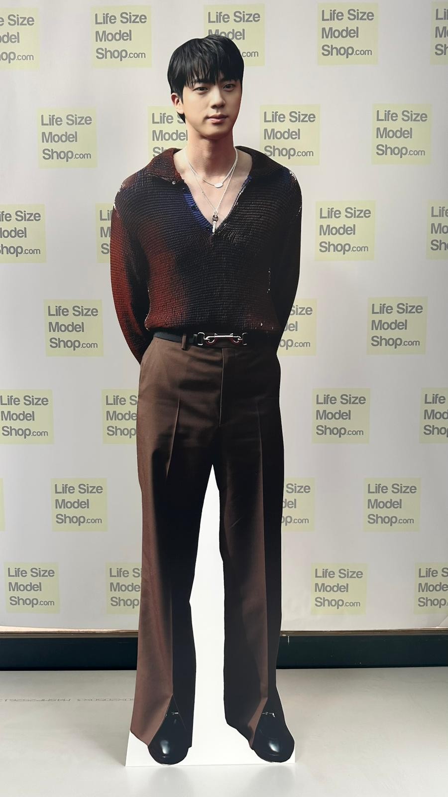 Jin BTS Cardboard Cutout Model BTS Kim Seok-jin Figure Cutout Life Size Standee