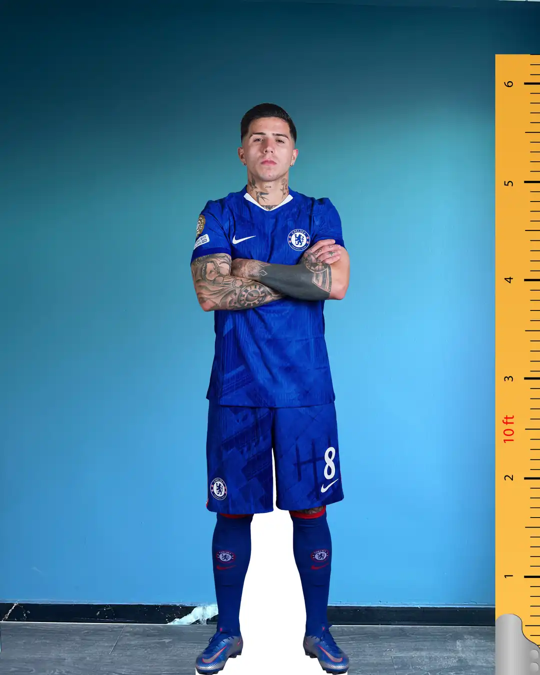 Enzo Fernandez Life Size Cardboard Cutout Model | Chelsea Team FC
