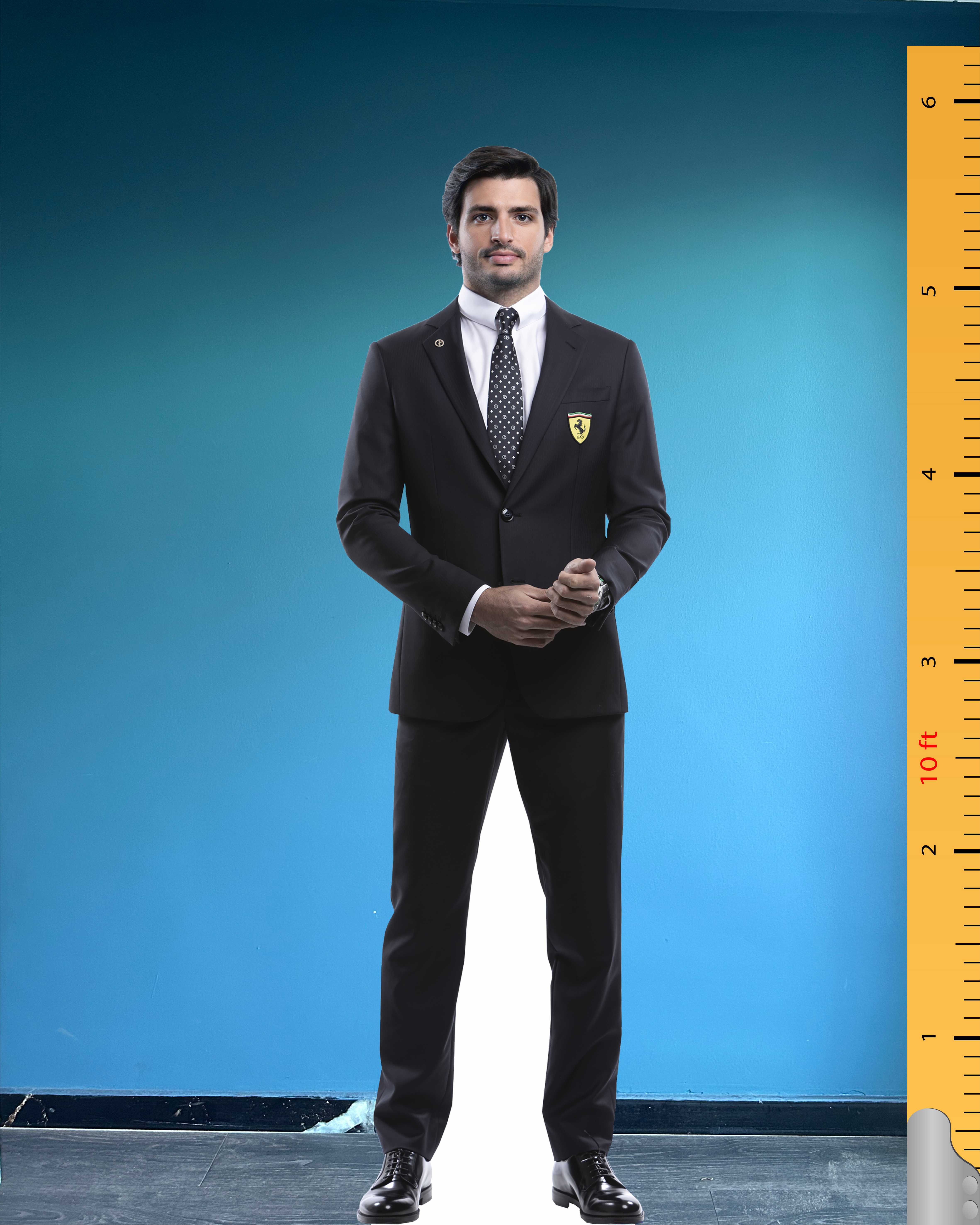 Carlos Sainz Jr. Cardboard Cutout Model Life Size Plastic Model Standee Tuxedo