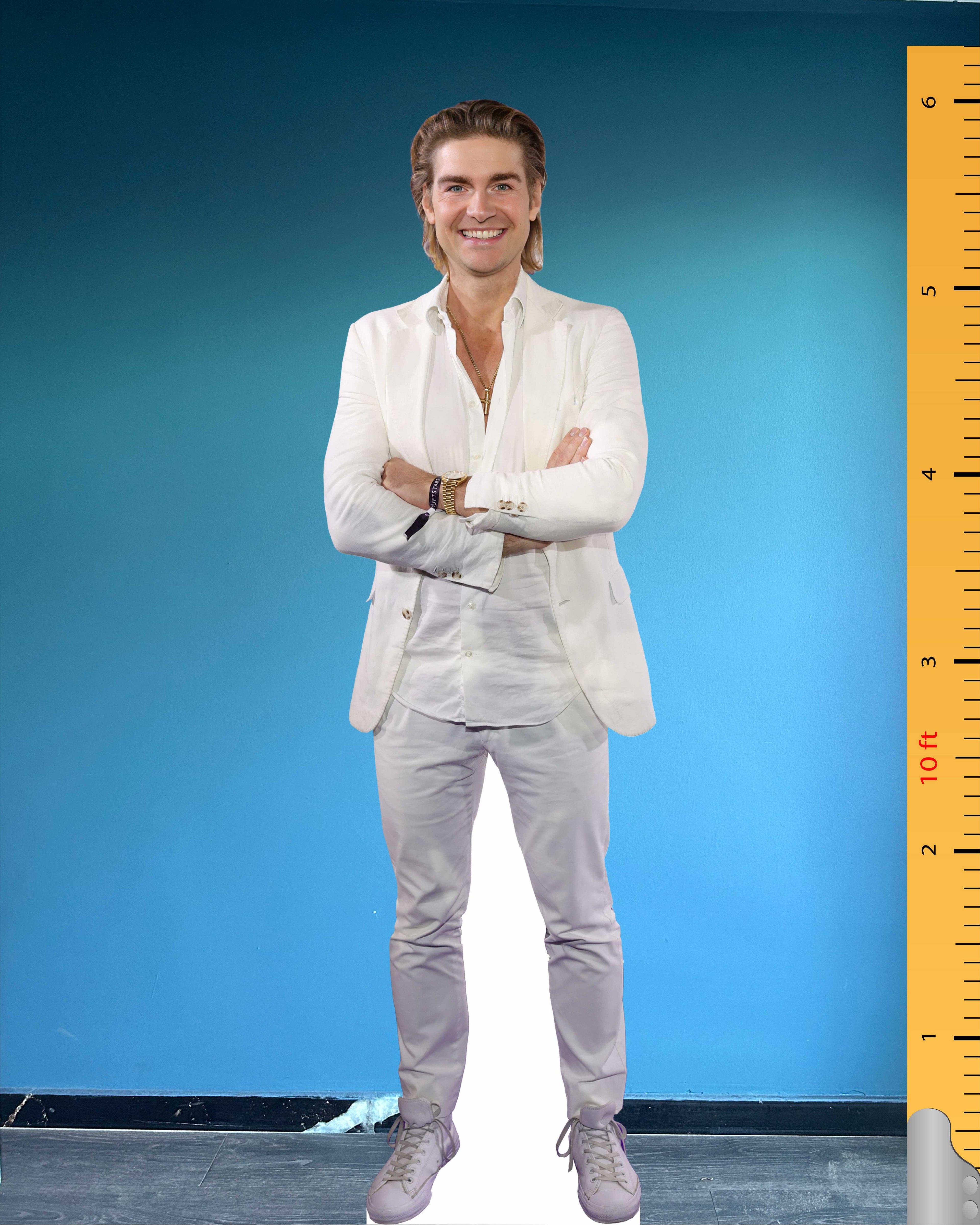 Jeremy Fragrance Cardboard Cutout Model Life Size Plastic Standee Figure Daniel Schütz