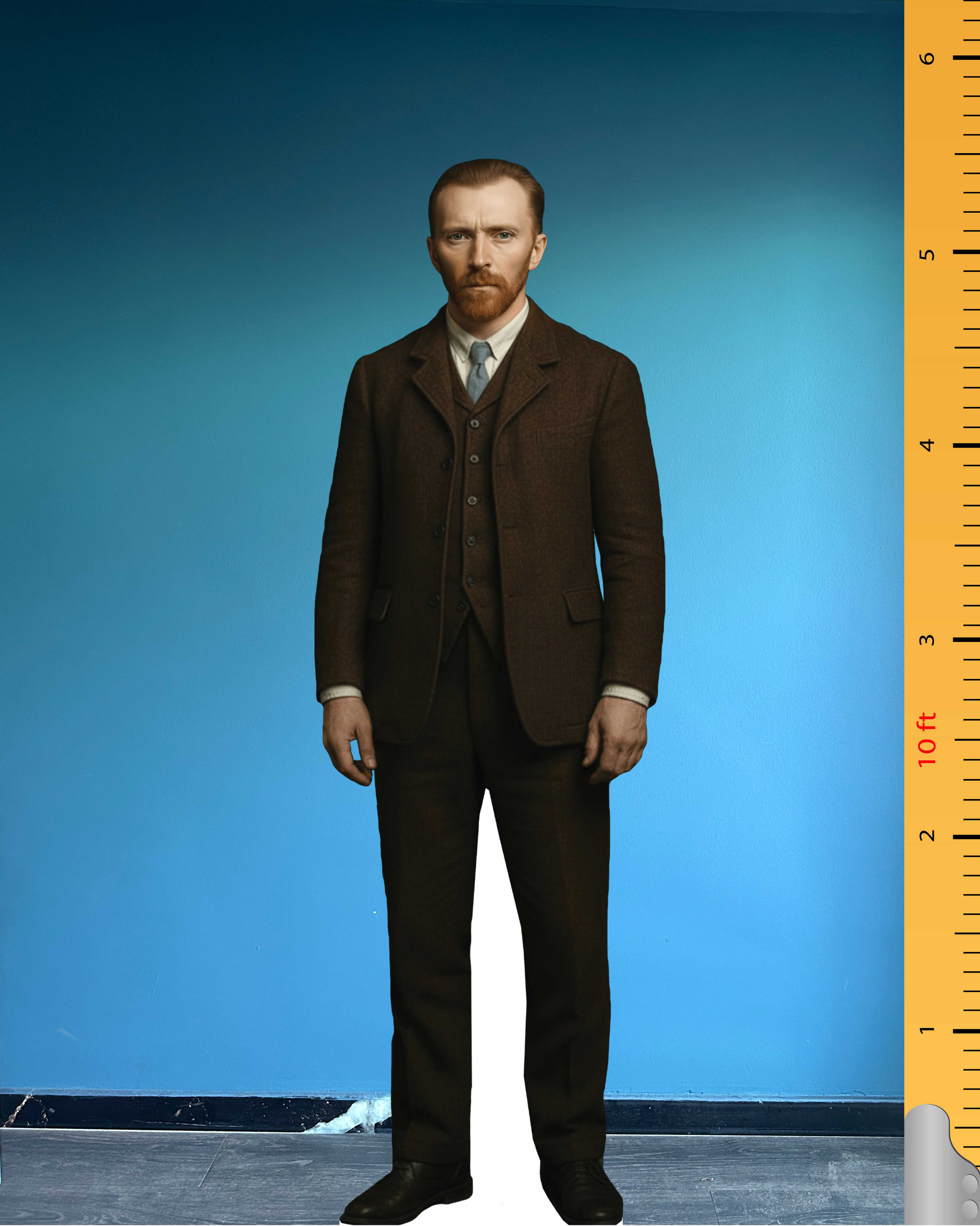 🎨 Vincent van Gogh Life-Size Cardboard Cutout – Dutch Post-Impressionist Painter Standee for Art Displays & Cultural Events