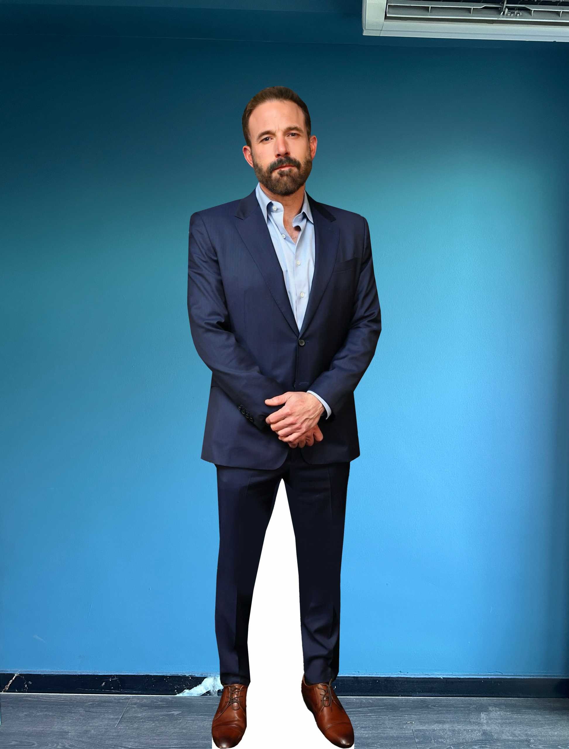 Ben Affleck Cardboard Cutout Model Benjamin Affleck Standee Mockup