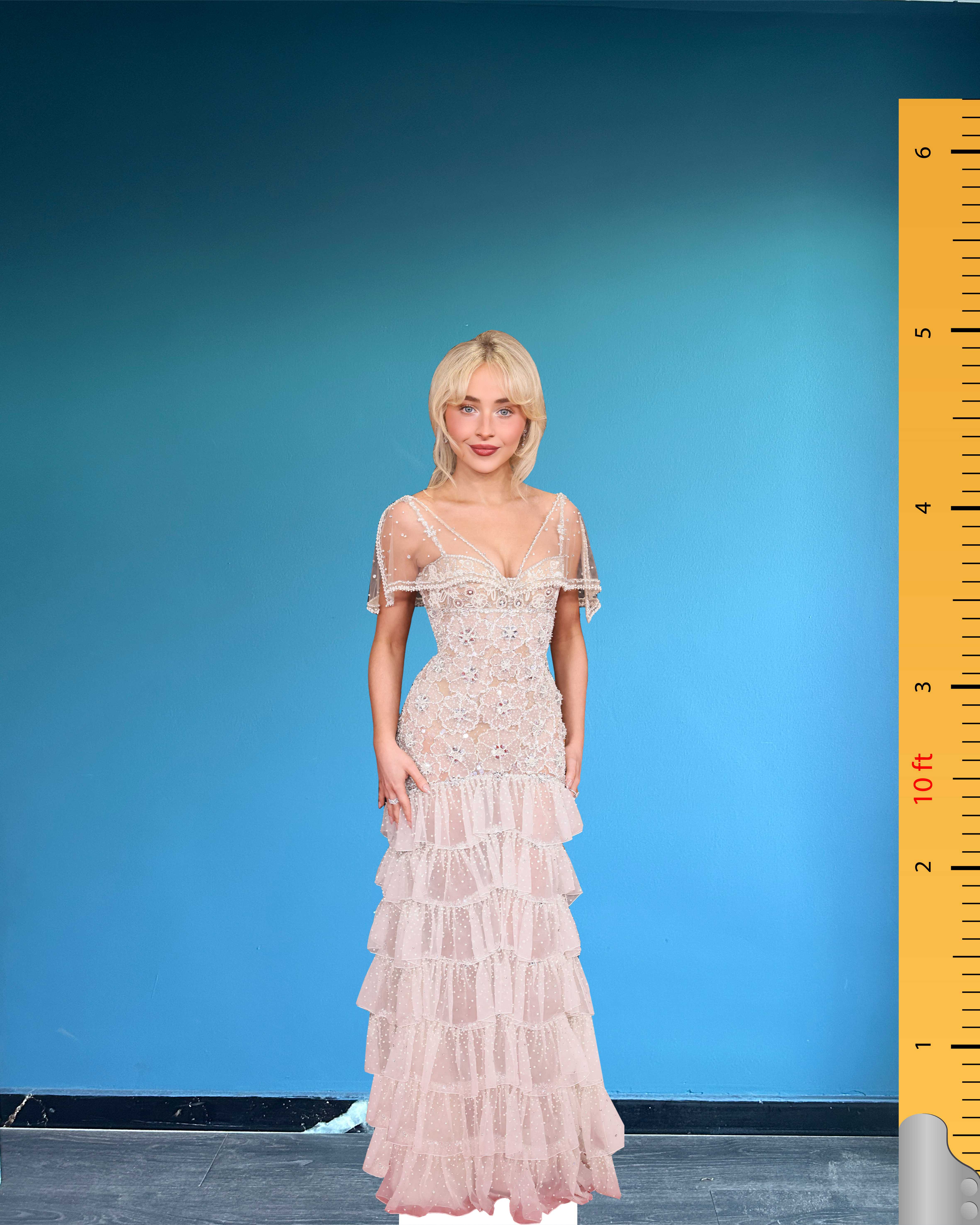 Sabrina Annlynn Carpenter Life Size Cardboard Cutout Model  At The 68th  Annual Grammy Awards Celebrity Cutouts