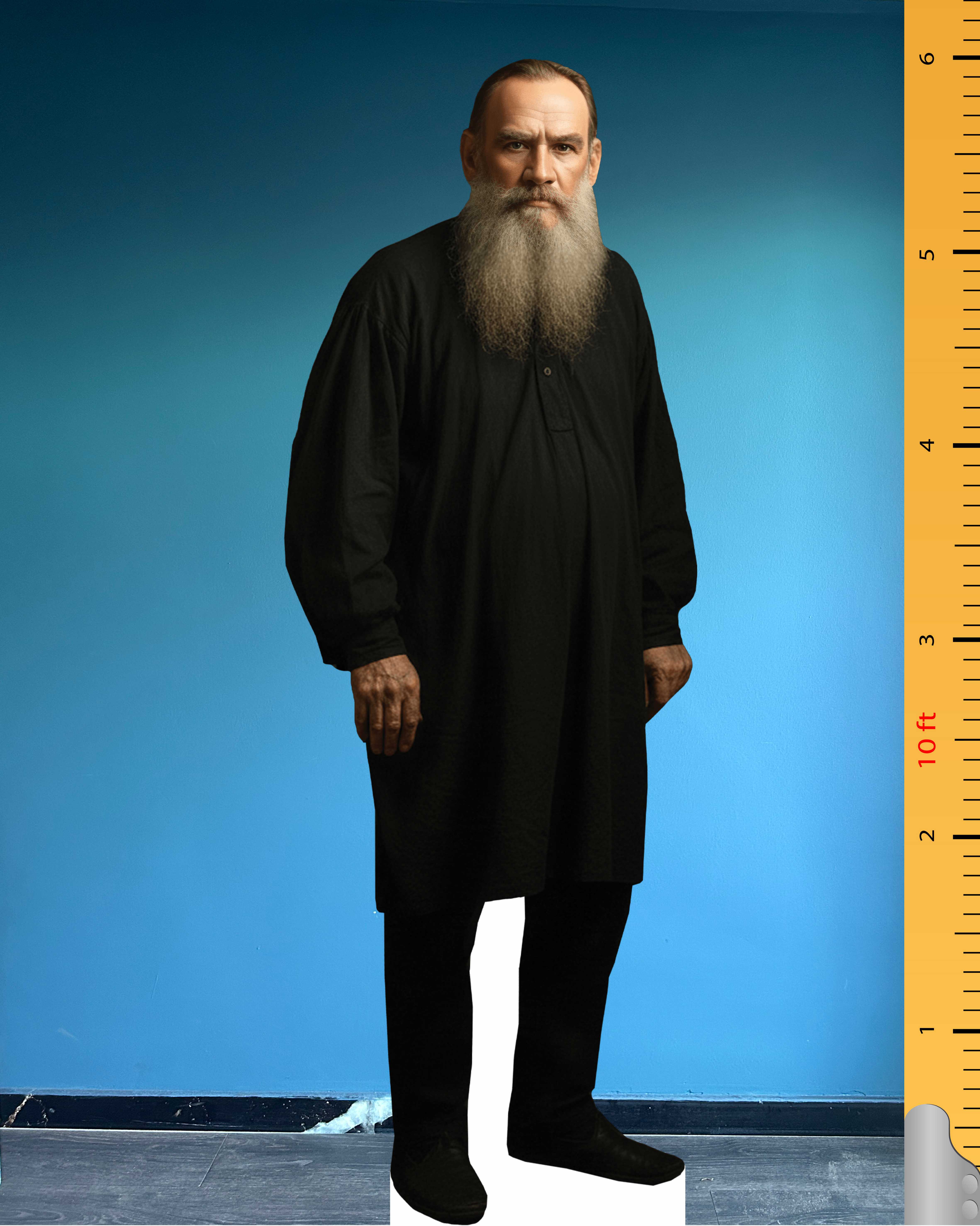 📖 Lev Tolstoy Life-Size Cardboard Cutout – Russian Literary Icon Standee for Cultural & Educational Displays