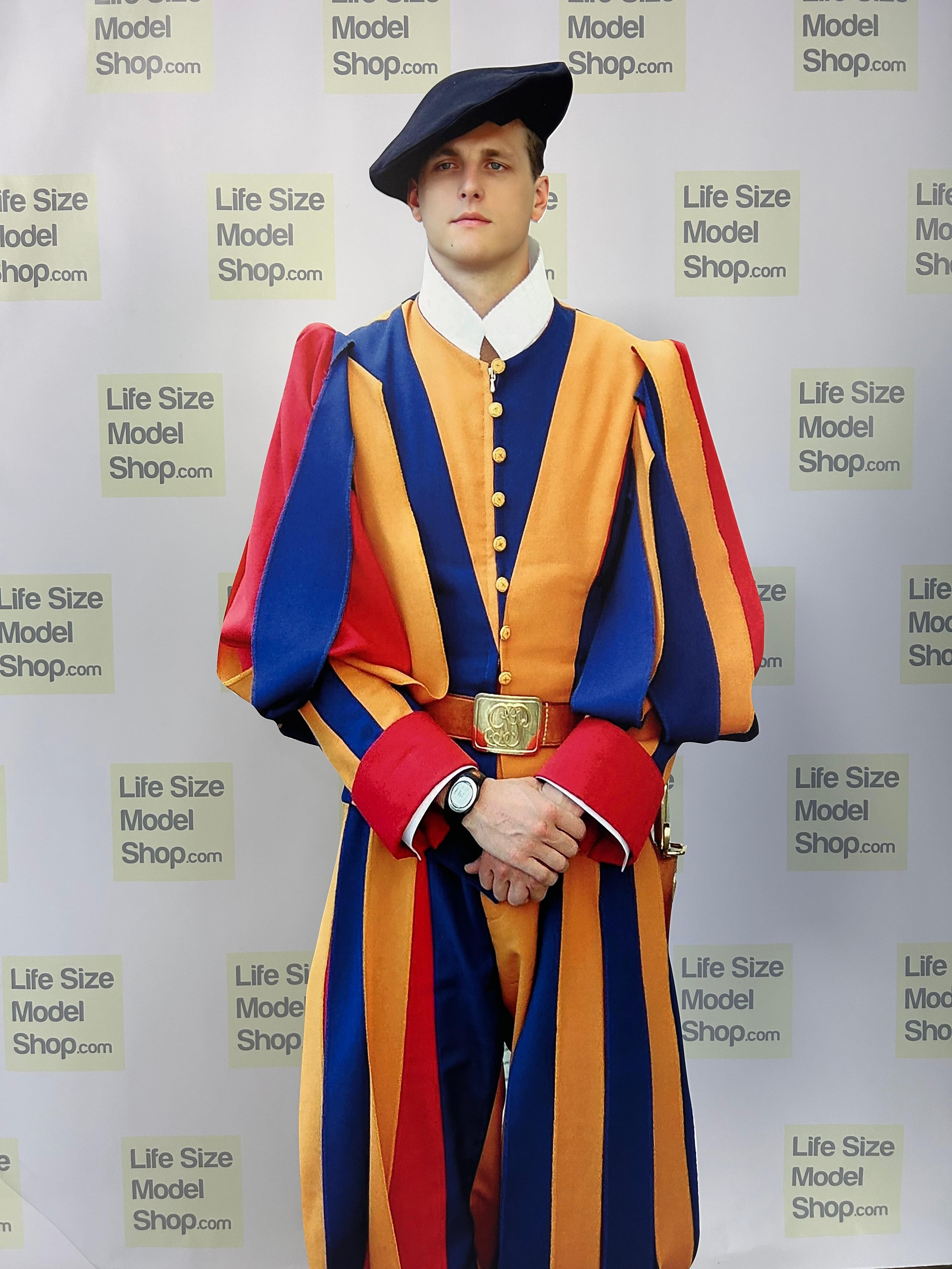 Swedish Guard Cardboard Cutout Model Vatican Guard Life Size Cutout Standee Model 