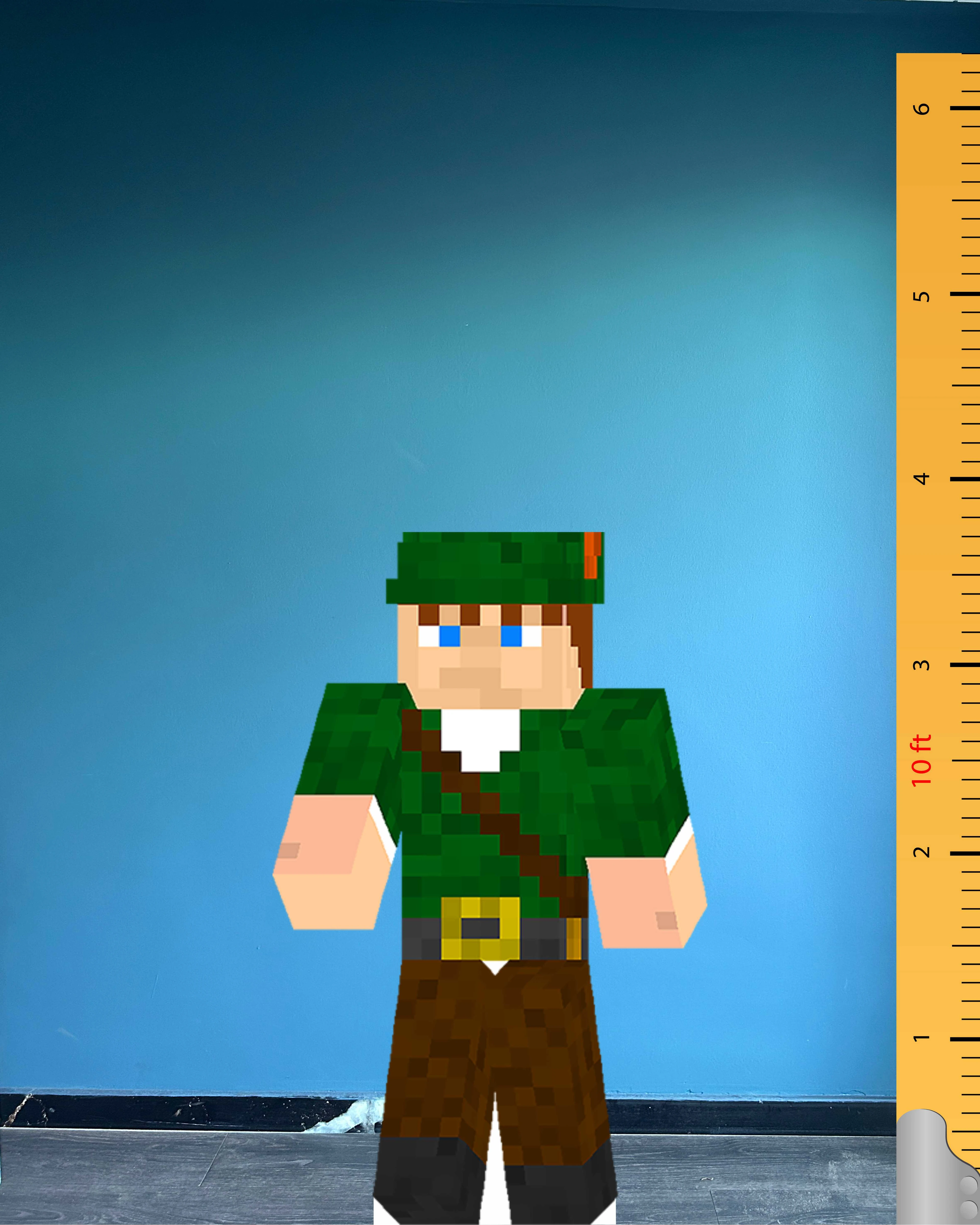 🎮 Minecraft Robin Hood Life Size Cardboard Cutout – Pixel Adventure Edition