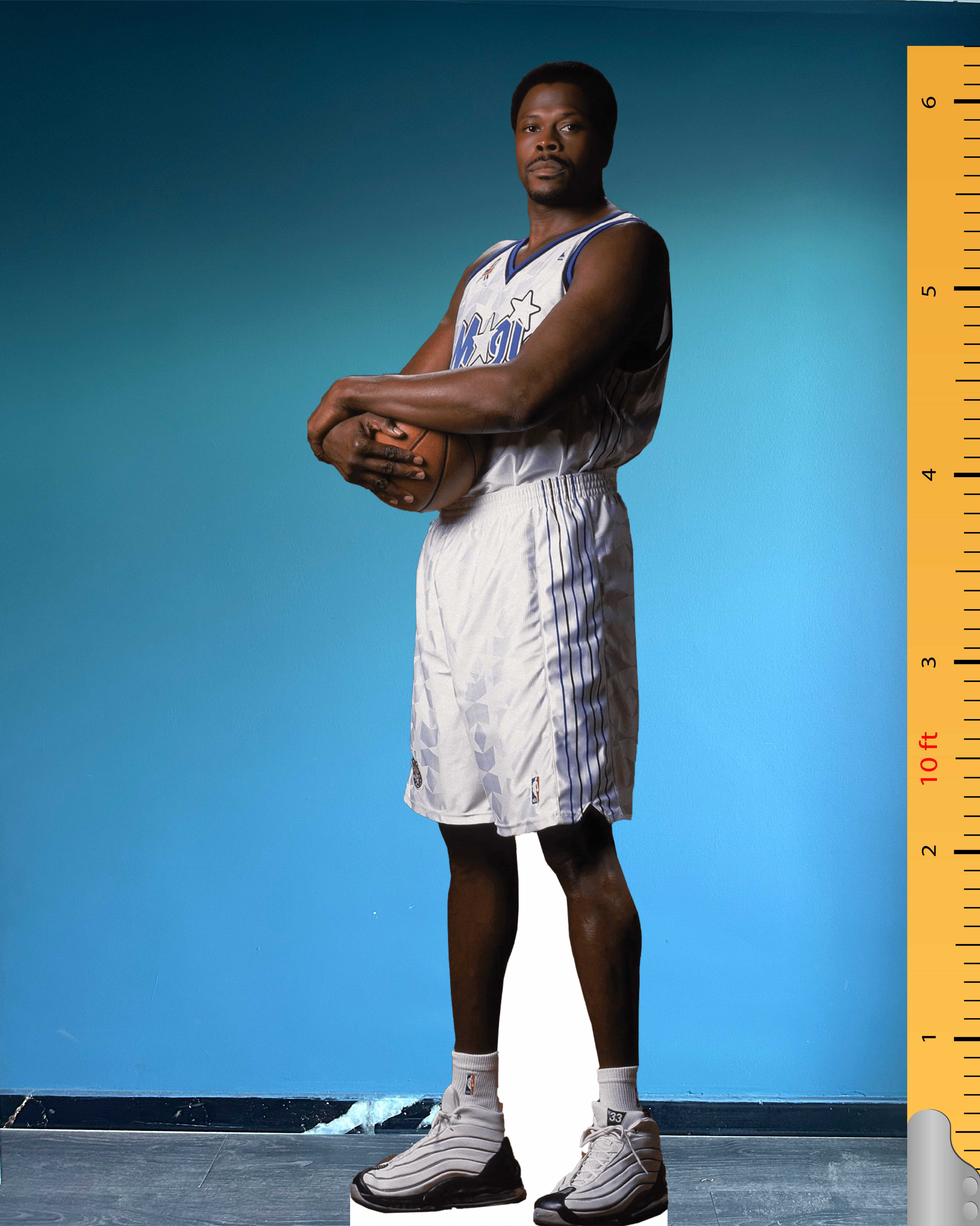 Patrick Ewing Cardboard Cutout Model Plastic Standee Orlando Magic Number 6