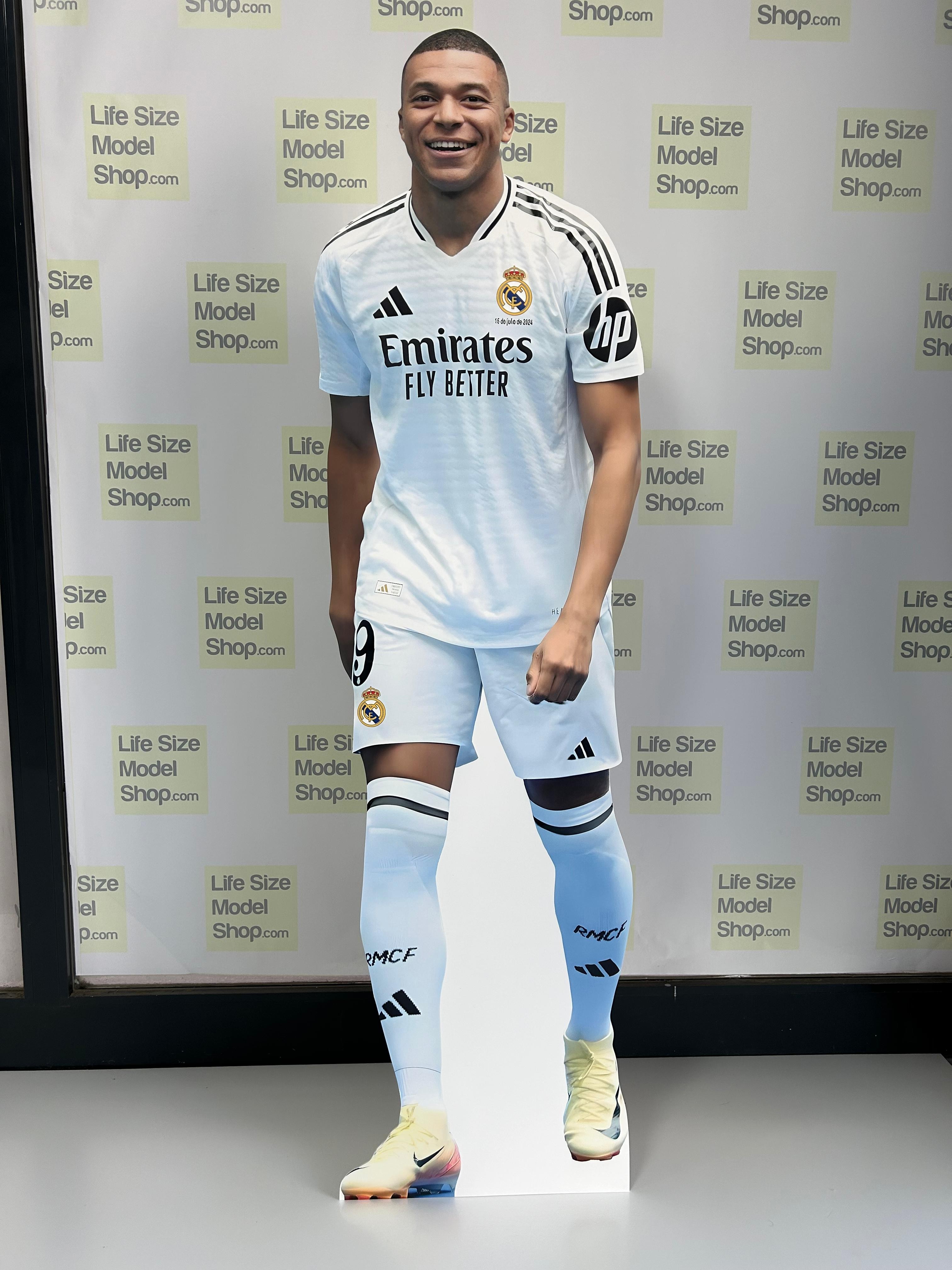 Kylian Mbappe Cardboard Cutout Model Mbappe Madrid Jersey Football Player 