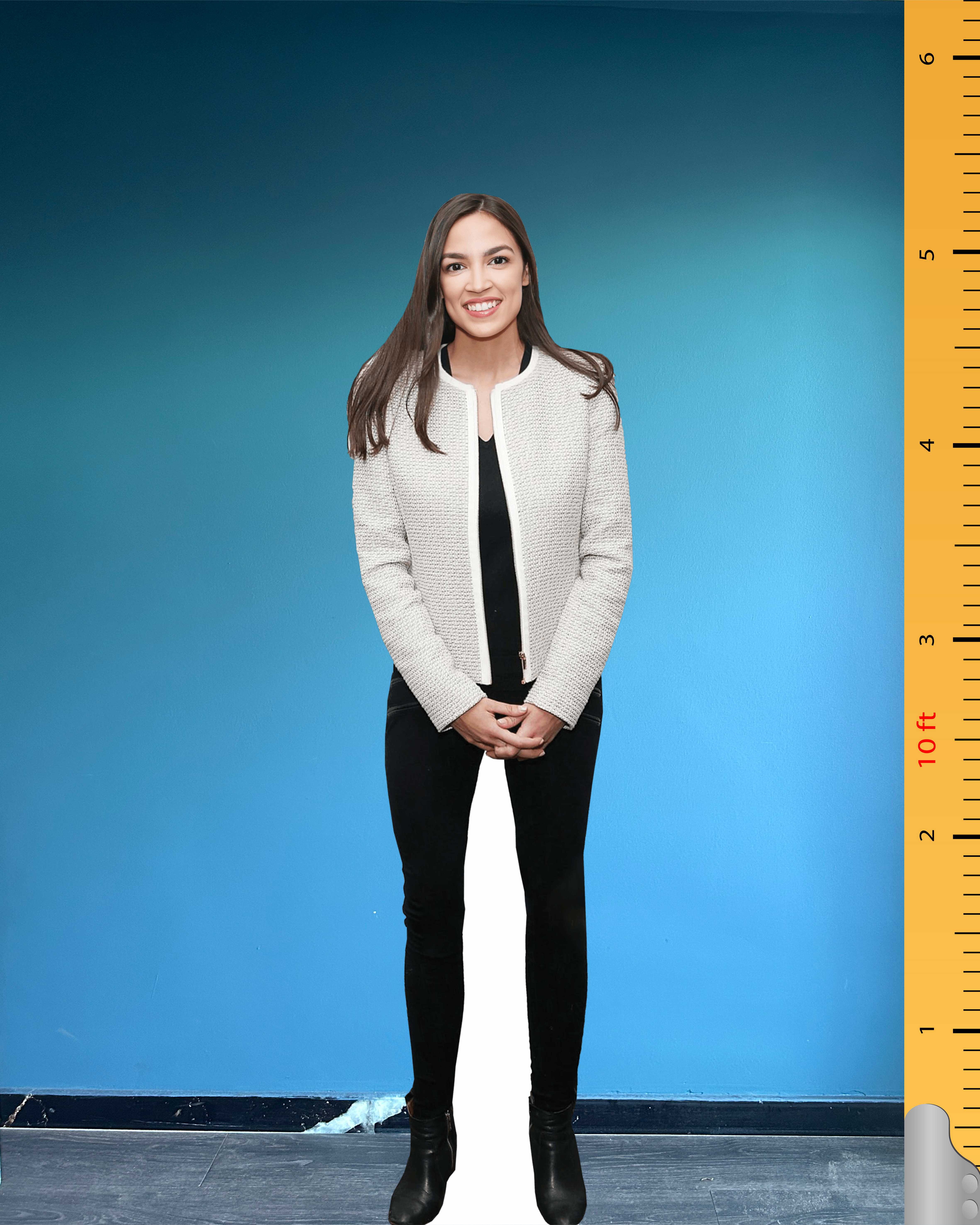 Alexandria Ocasio-Cortez Life Size Cardboard Cutout Model Standee Plastic AOC Politician Celebrity Cutouts