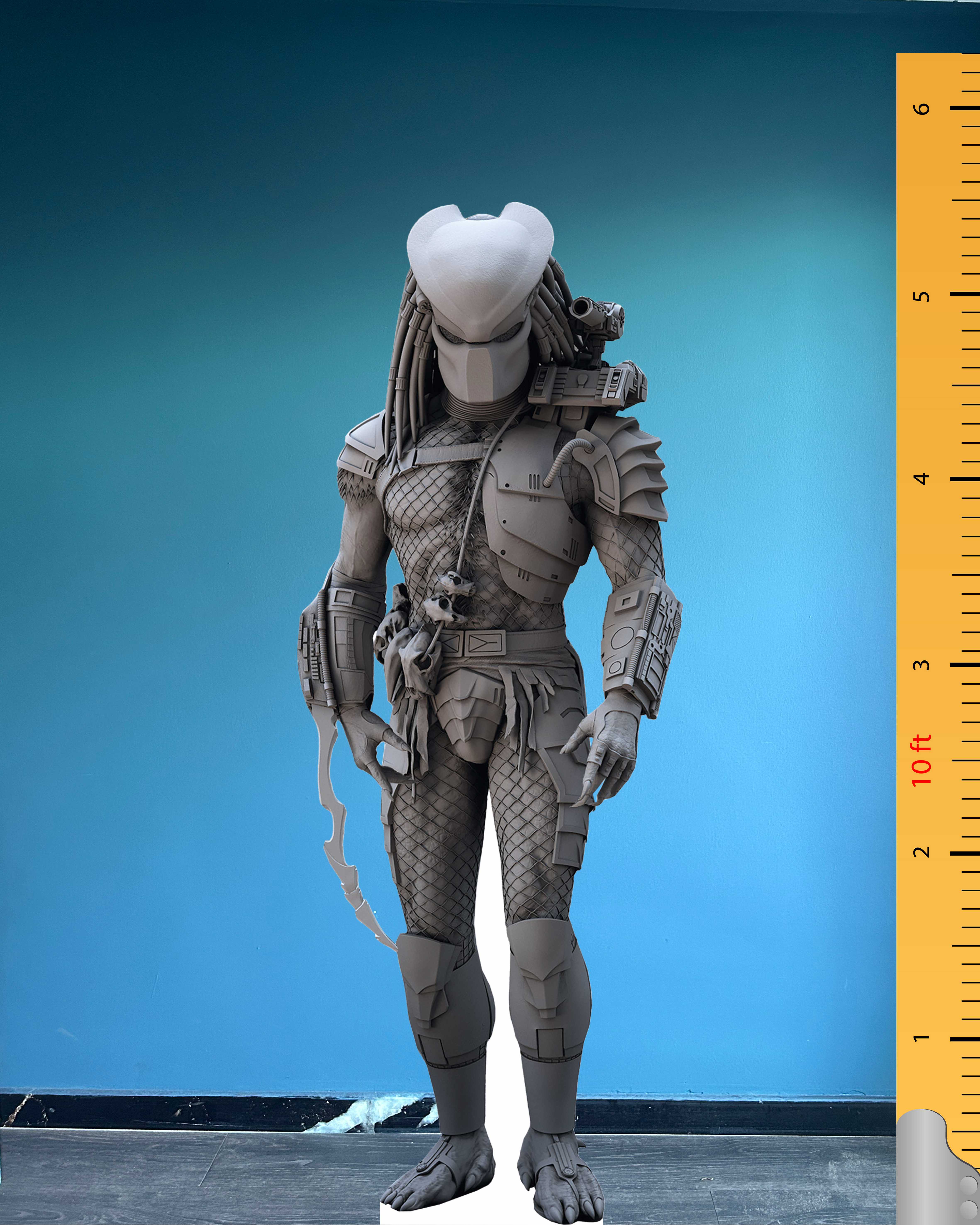 👾 Figura de cartón a tamaño real de White Predator – Personaje ficticio standee