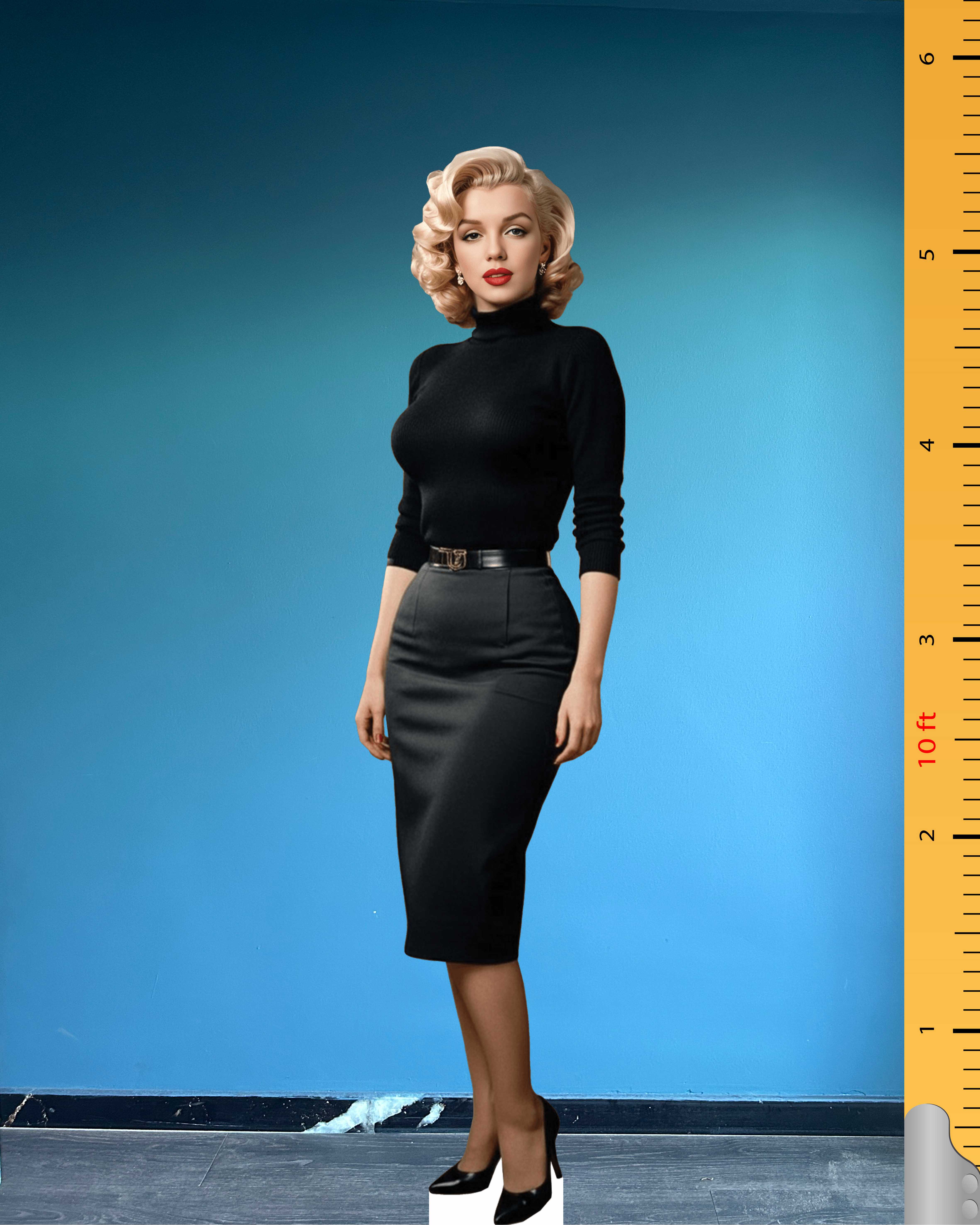 💋 Marilyn Monroe Life-Size Cardboard Cutout – Iconic Celebrity Standee with Miniskirt for Glamorous Displays