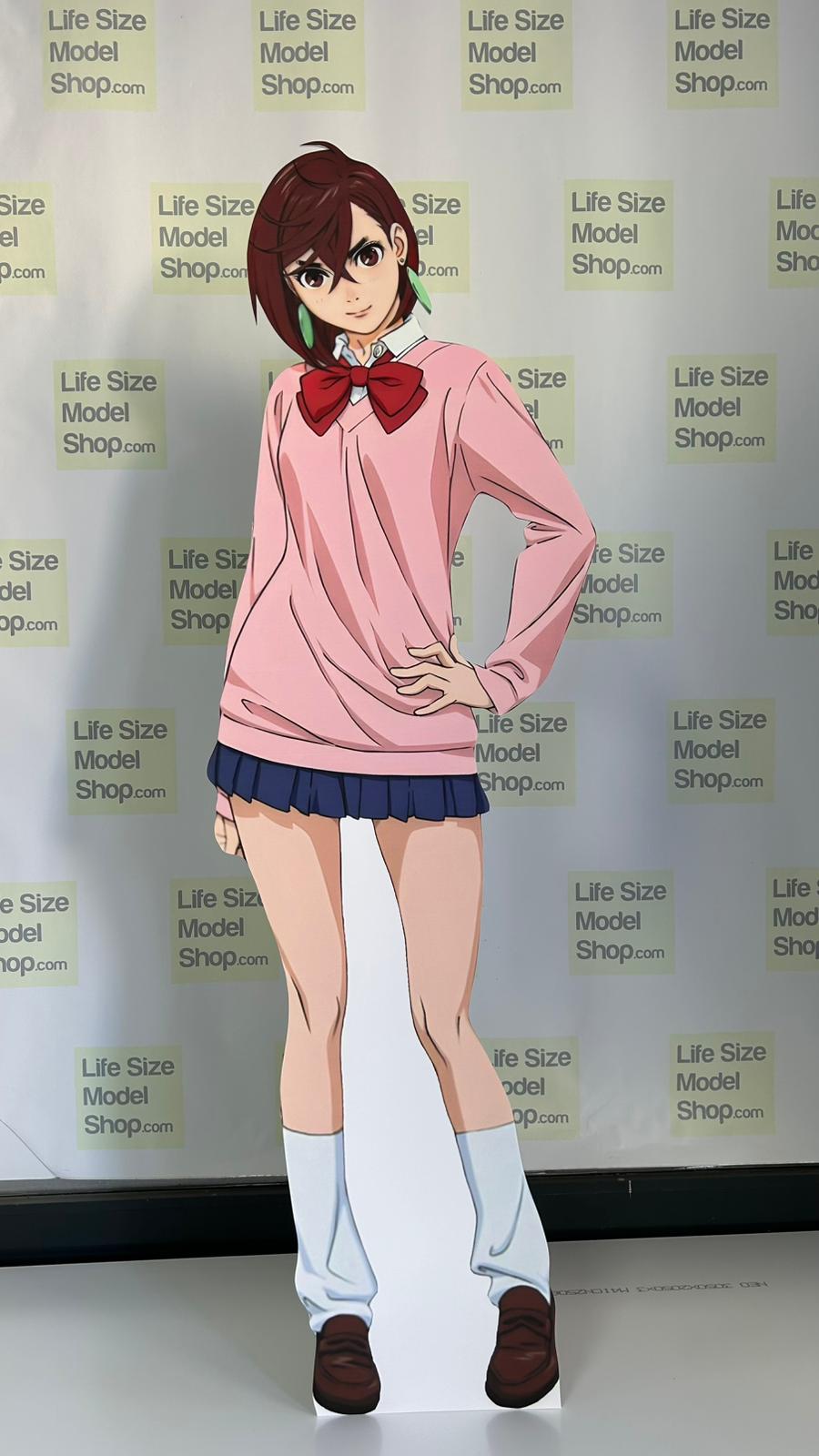 🌟Momo Ayase Cardboard Cutout Model – Dandadan Manga Figure Life-Size Plastic Standee