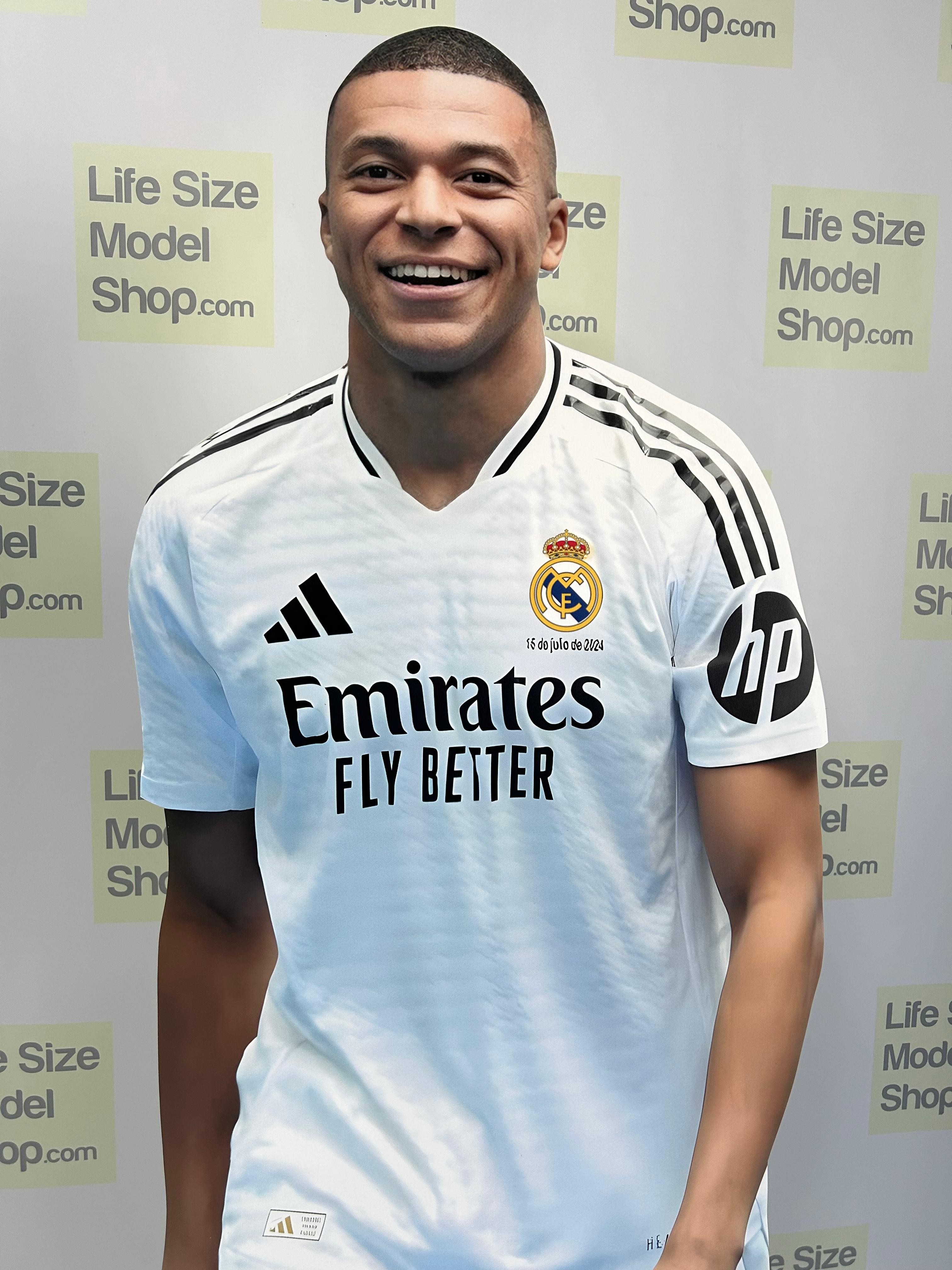 Kylian Mbappe Cardboard Cutout Model Mbappe Madrid Jersey Football Player 