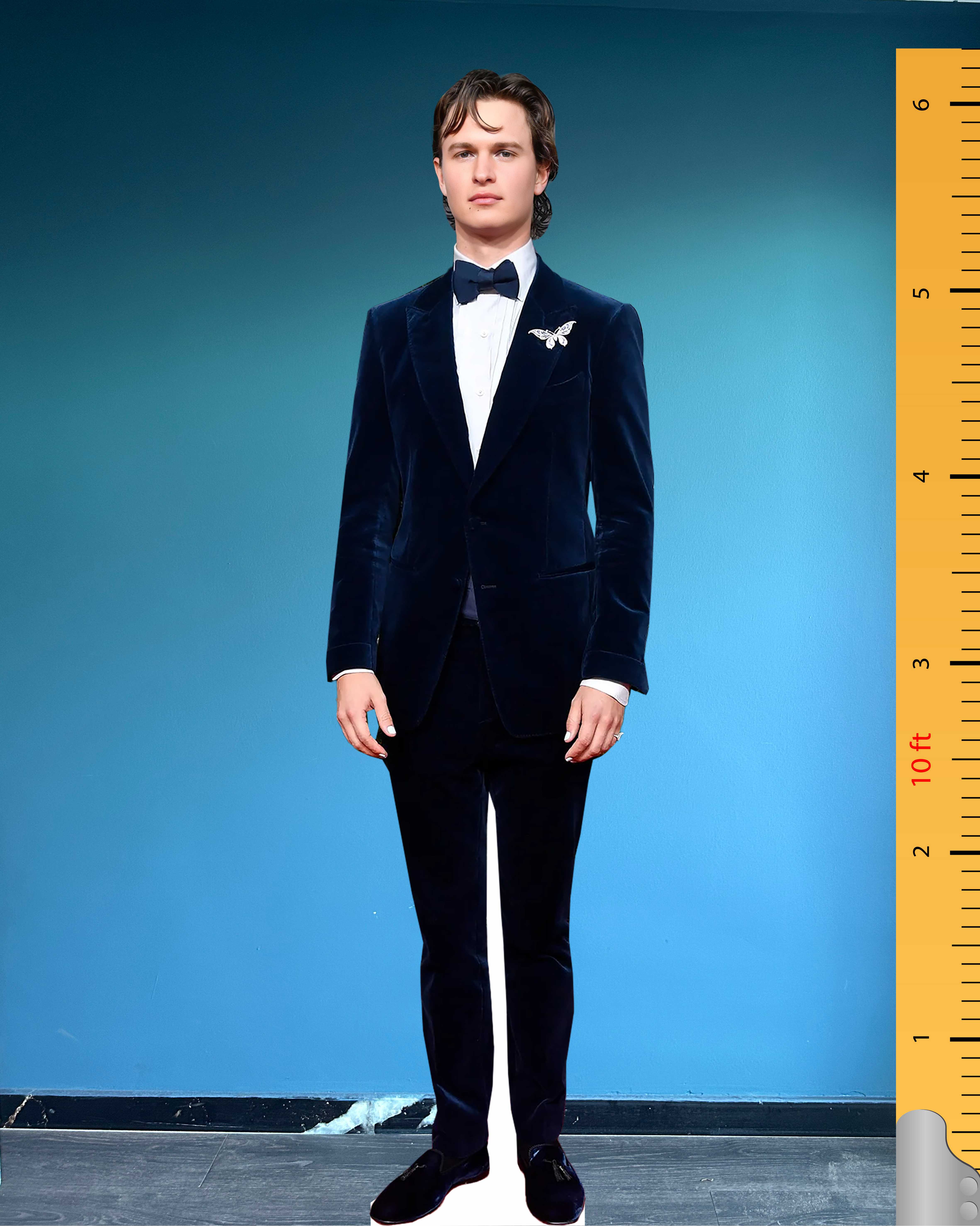 🎥 Ansel Elgort Life Size Cardboard Cutout – Golden Globe Awards Edition 🏆✨