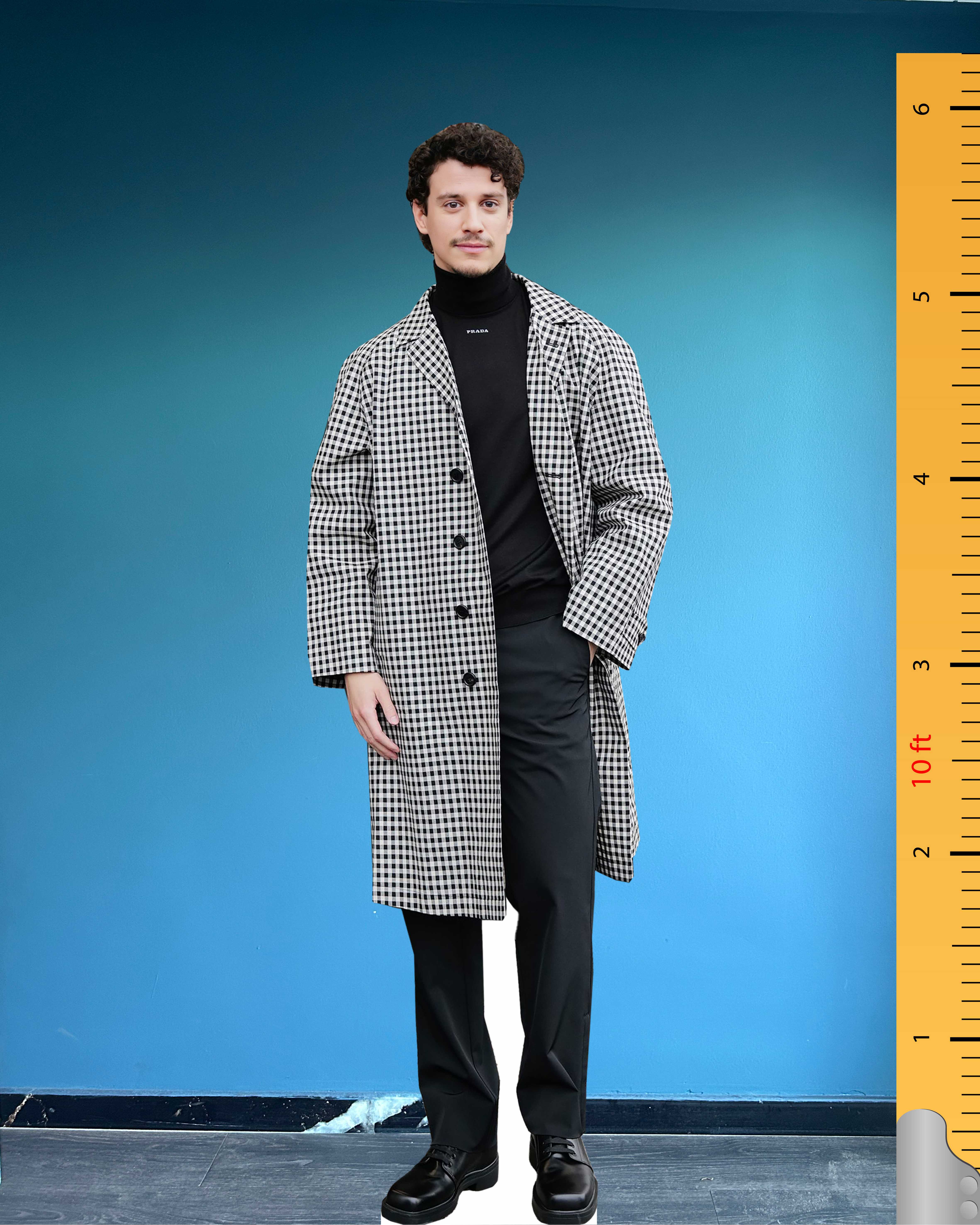 Adam DiMarco Life Size Cardboard Cutout – Prada Menswear Edition 👔✨